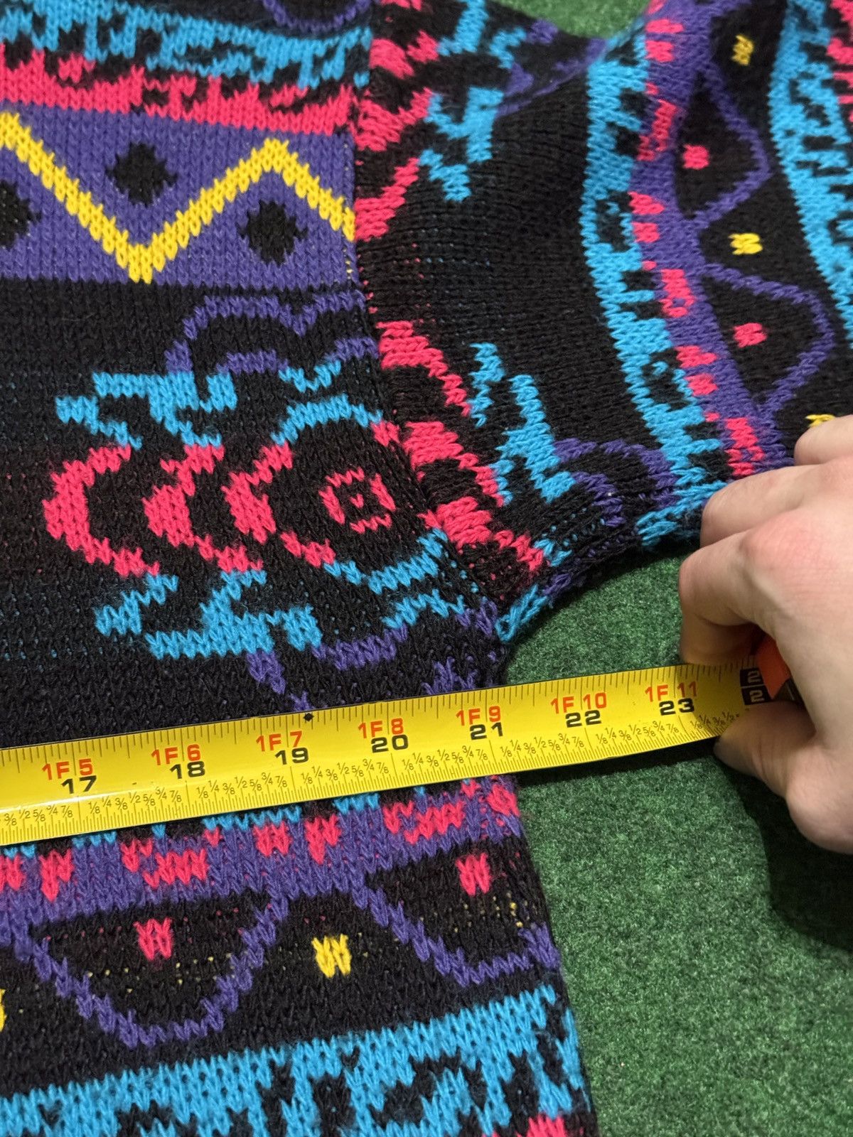 Vintage Vintage Croquet Club Womens Large Geometric Knit Sweater Size L / US 10 / IT 46 - 5 Thumbnail