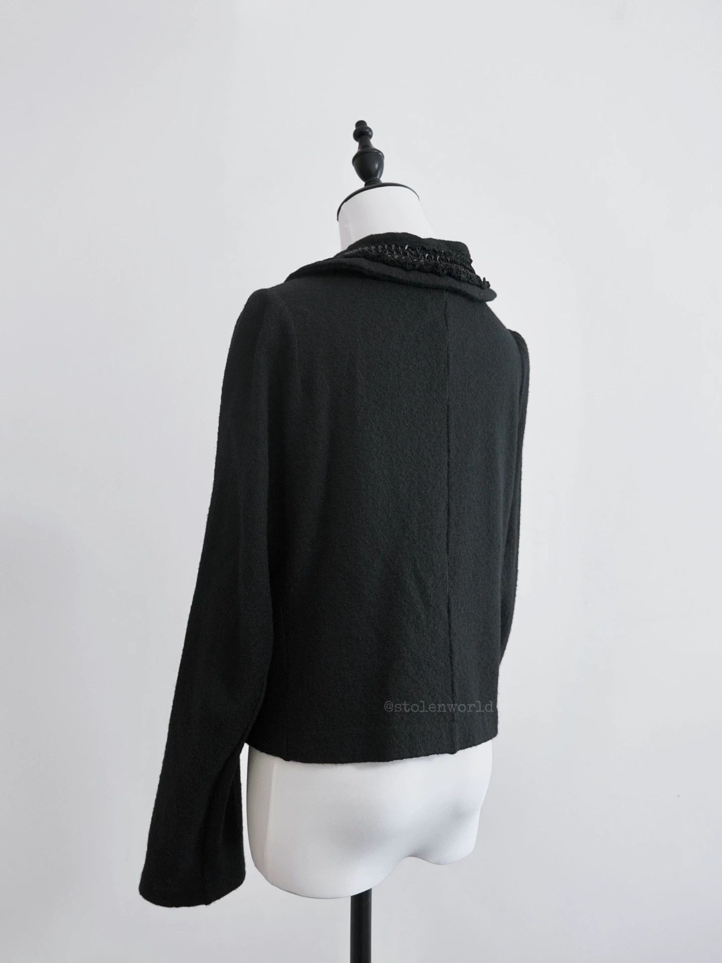 Comme des Garcons Comme des Garçons Sequin-Trimmed Wool Short Jacket Size S / US 4 / IT 40 - 6 Thumbnail