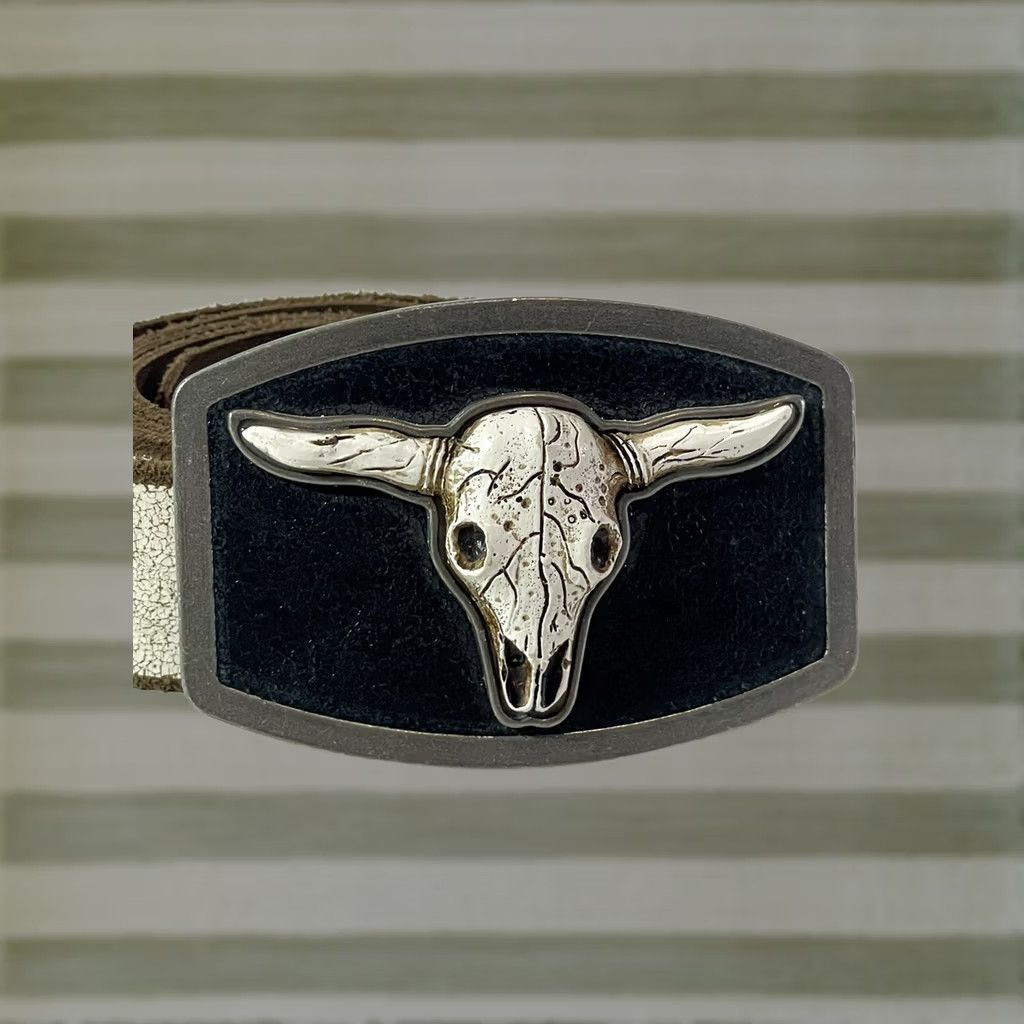 Vintage VINTAGE Leather Mustang Jeans Men’s Belt Shirt Size US 35 - 1 Thumbnail