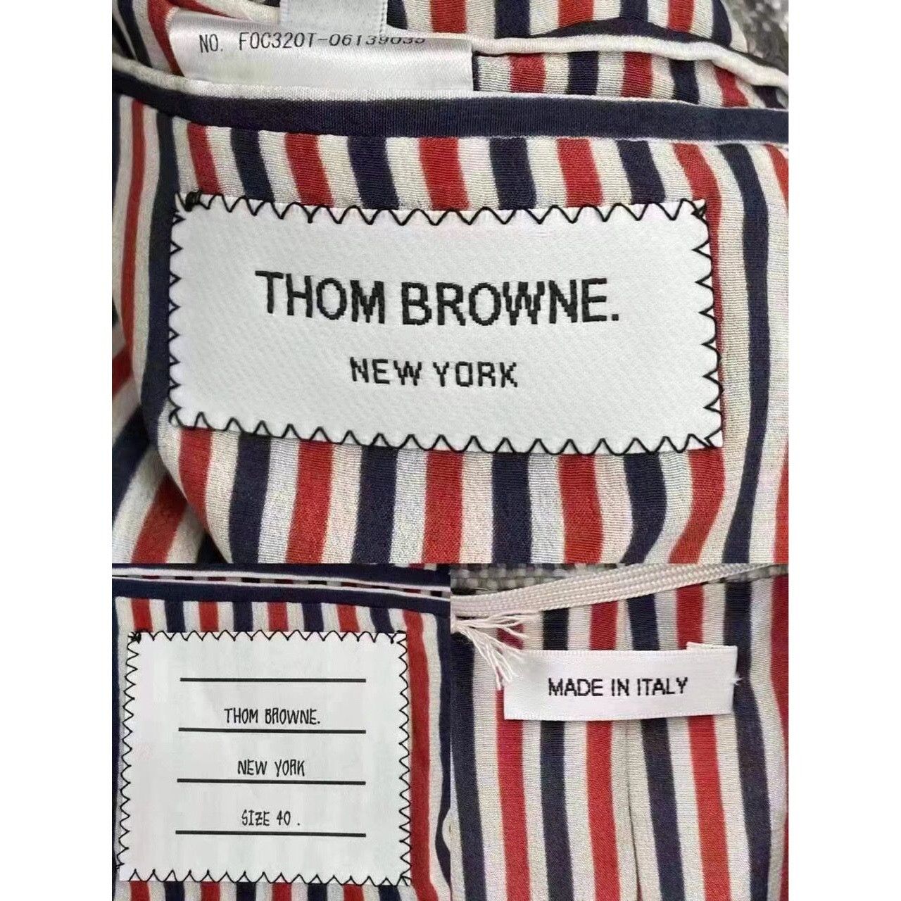 Thom Browne Thom Browne Grey Plaid Double Tatterstall Rubber Yarn Tweed Size S / US 4 / IT 40 - 4 Thumbnail