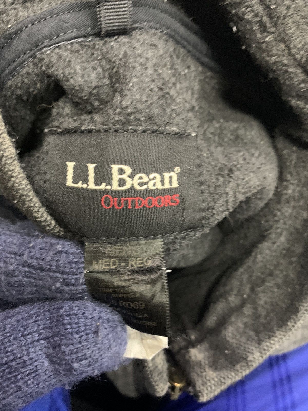 L.L. Bean LL. Bean Small Logo Zipper Down Fleece Jacket Size US M / EU 48-50 / 2 - 7 Thumbnail