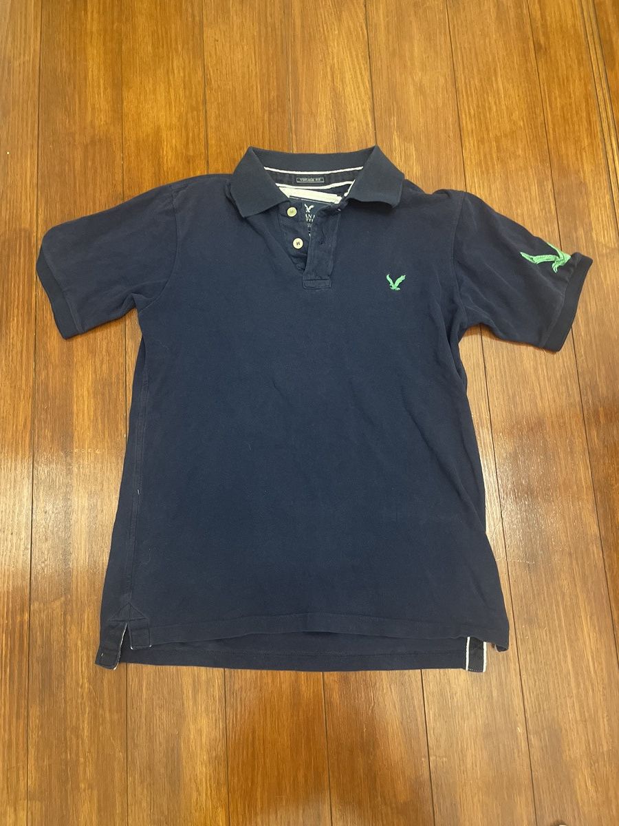 American Eagle Outfitters Blue American Eagle Polo Size US XL / EU 56 / 4 - 1 Thumbnail