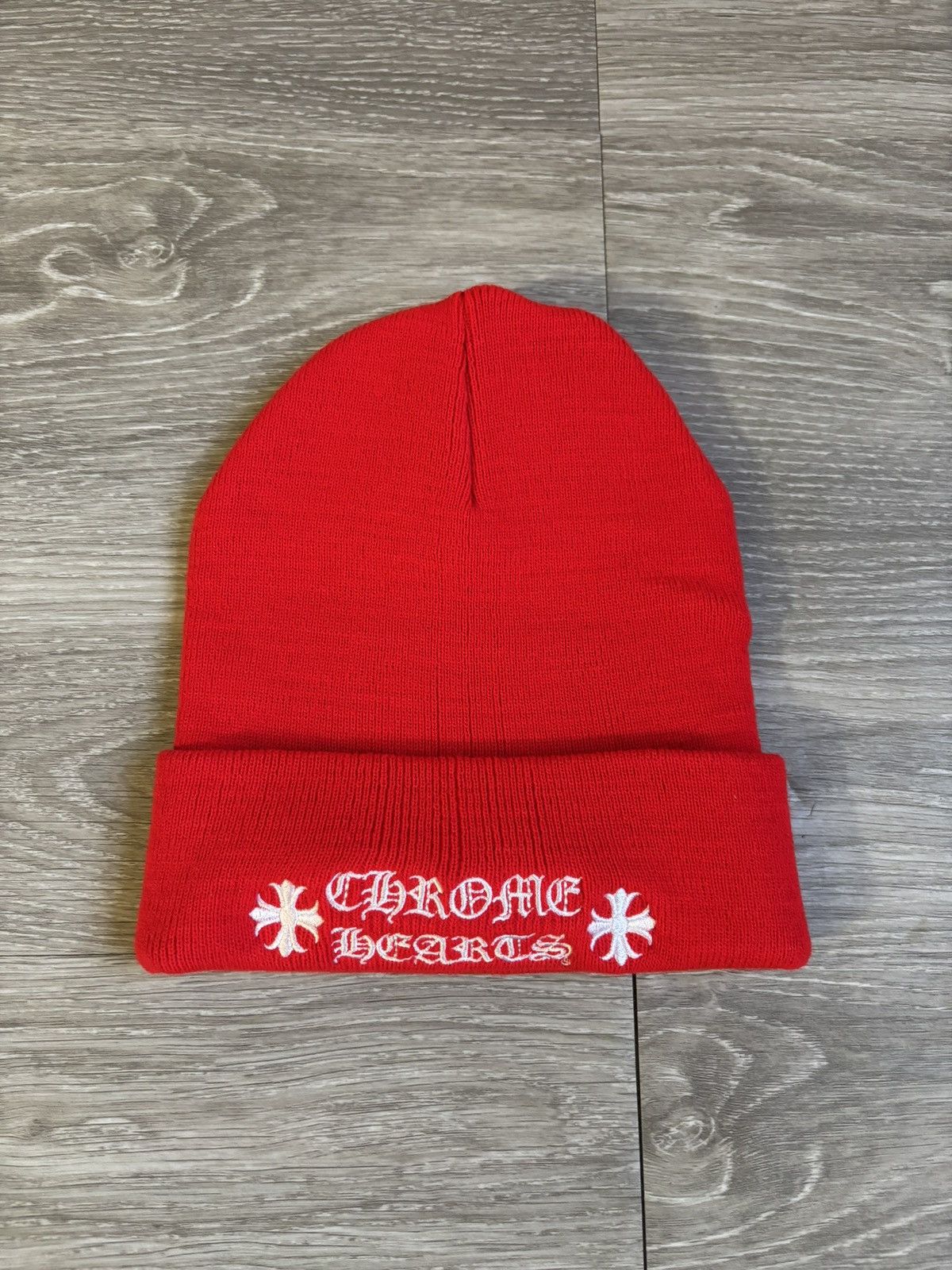 Chrome Hearts Chrome Hearts Red Logo Beanie Size ONE SIZE - 3 Thumbnail