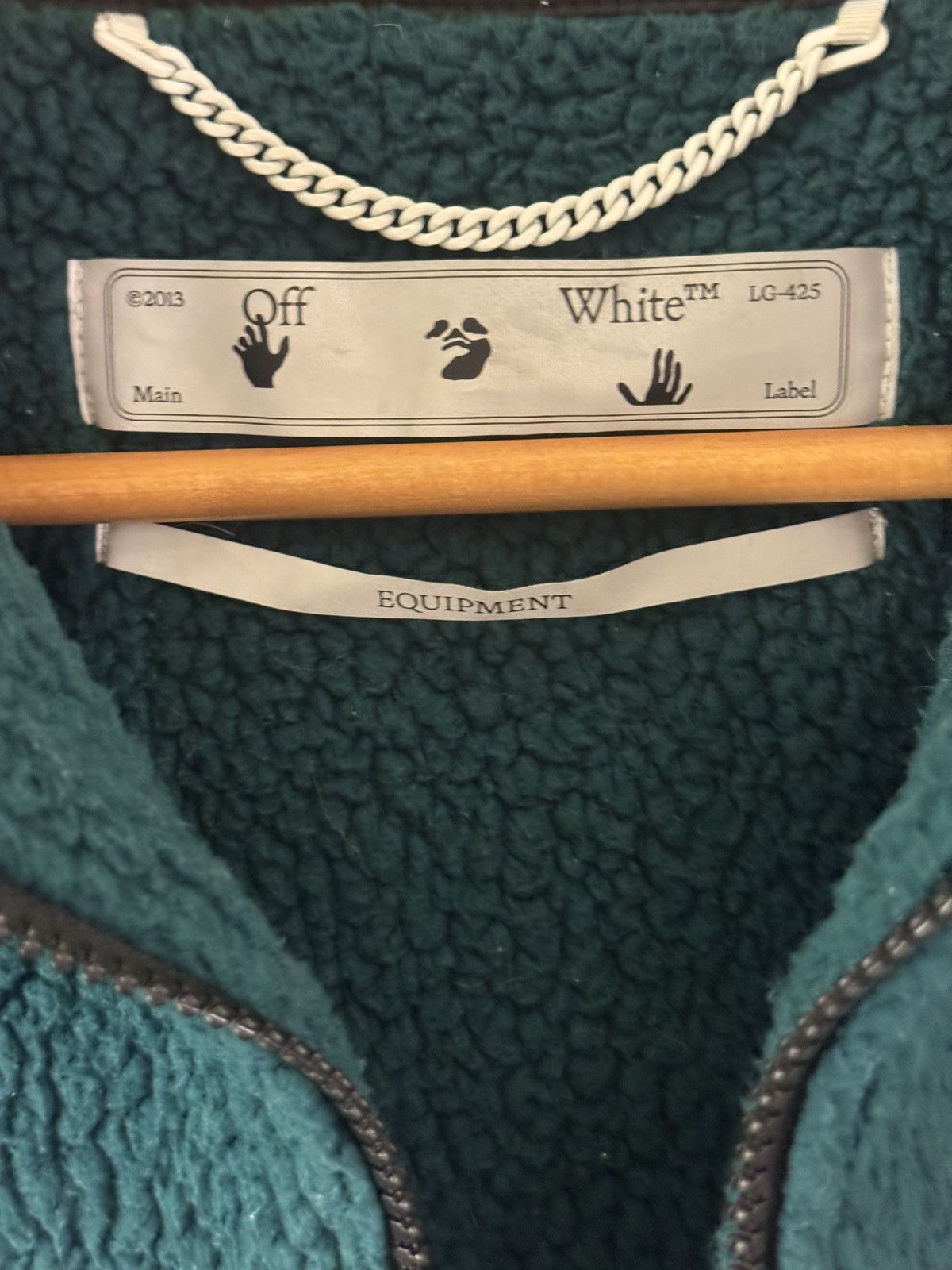 Off-White Off-White Polar Fleece Jacket 'Green/White' Size US XL / EU 56 / 4 - 3 Thumbnail