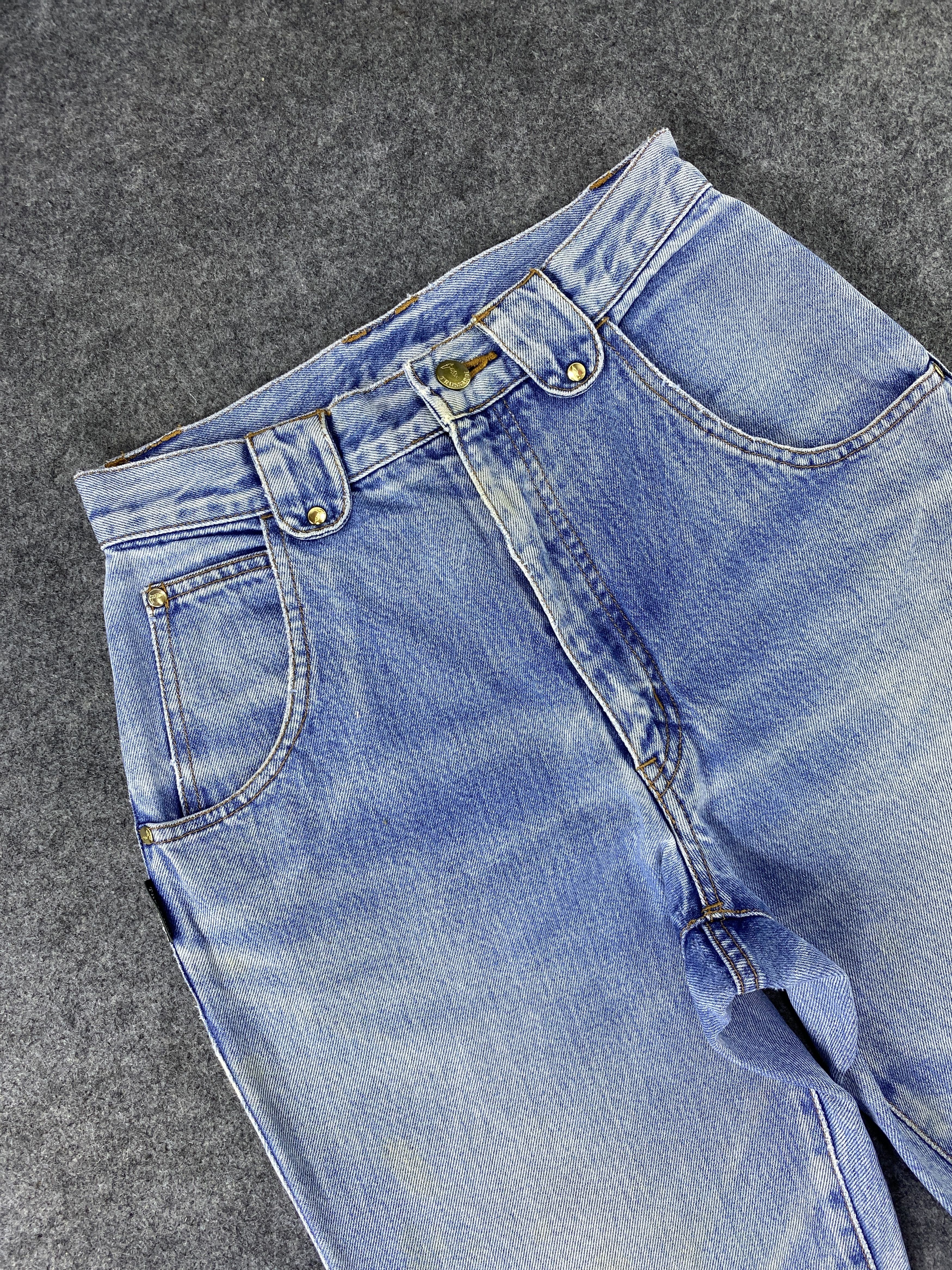 Trussardi Vintage Baggy Trussardi Distressed Blue Wash Jeans - J1124 Size 26" / US 2 / IT 38 - 5 Thumbnail