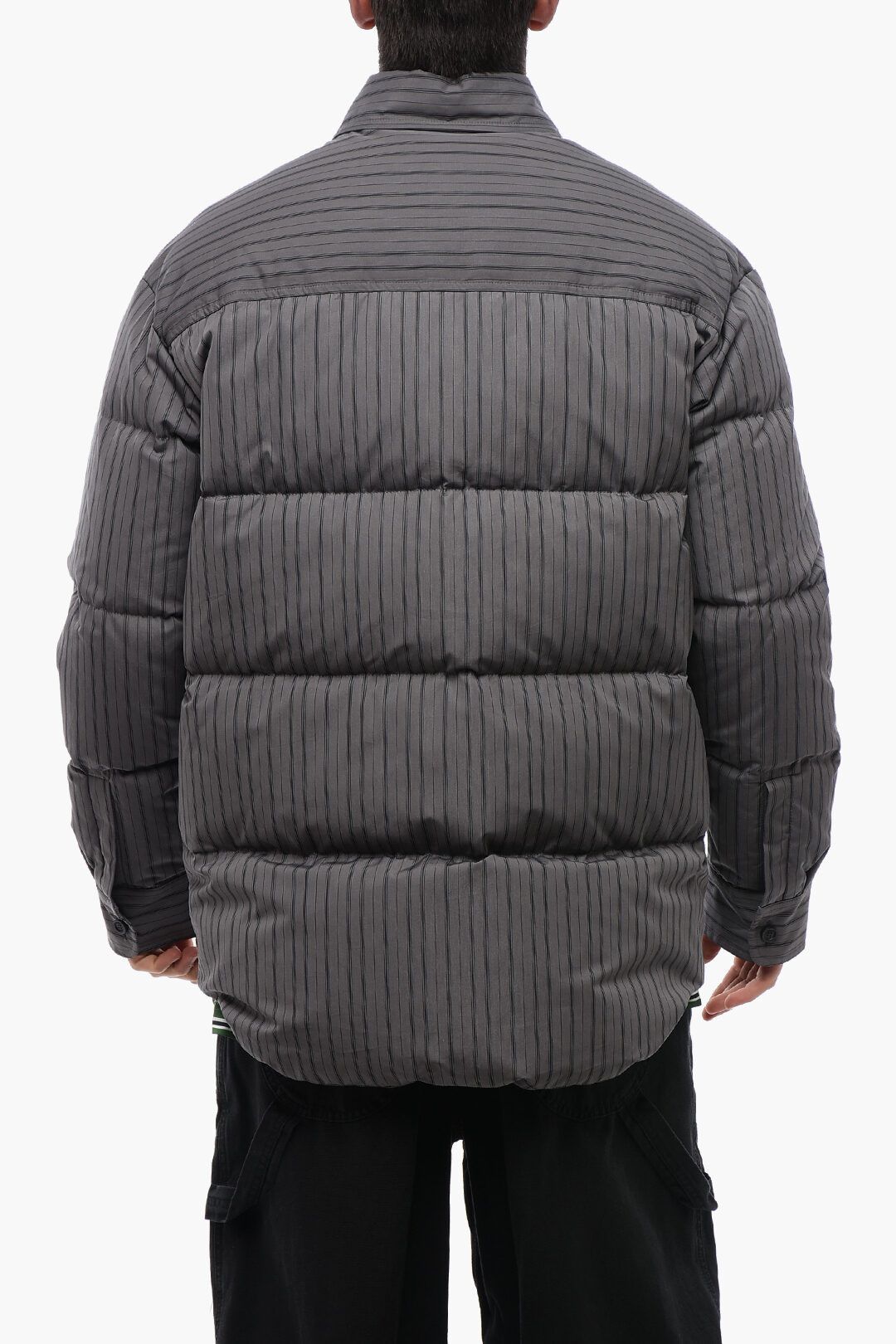 Off-White og1mm1025 Cotton Padded Reversible Overshirt in Grey Size US S / EU 44-46 / 1 - 2 Thumbnail