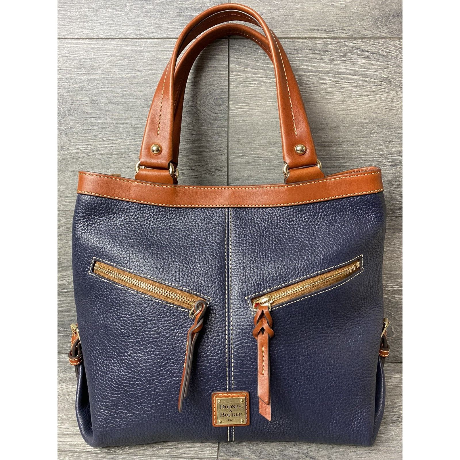 Dooney & Bourke Dooney & Bourke Pebble Leather Sara Bag Midnight Bag B000484 Size ONE SIZE - 1 Thumbnail