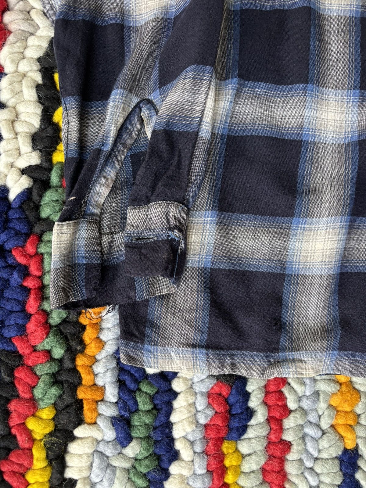 Vintage 1950s Shadow Box Pilgrim Button Up Loop Collar Blue Size US M / EU 48-50 / 2 - 8 Thumbnail