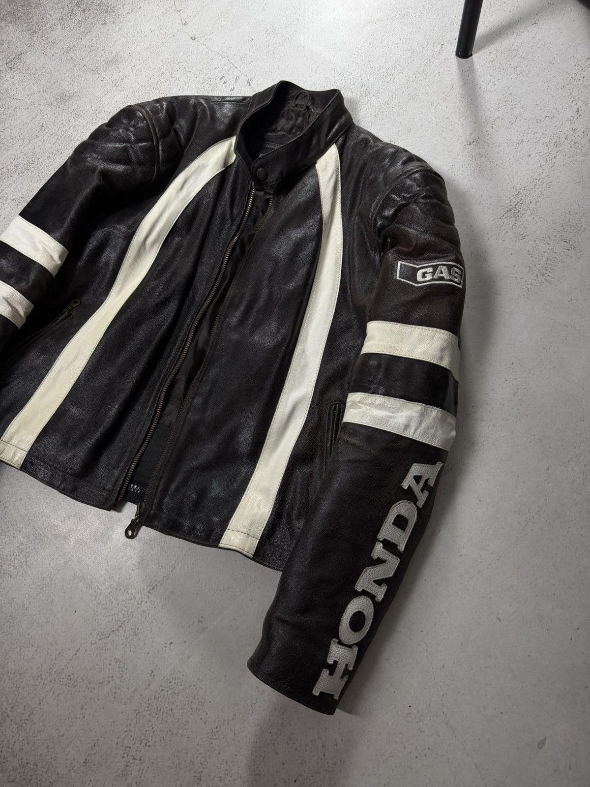 Honda Honda Gas Real Leather Vintage Racing Avantgarde Jacket Size US L / EU 52-54 / 3 - 4 Thumbnail