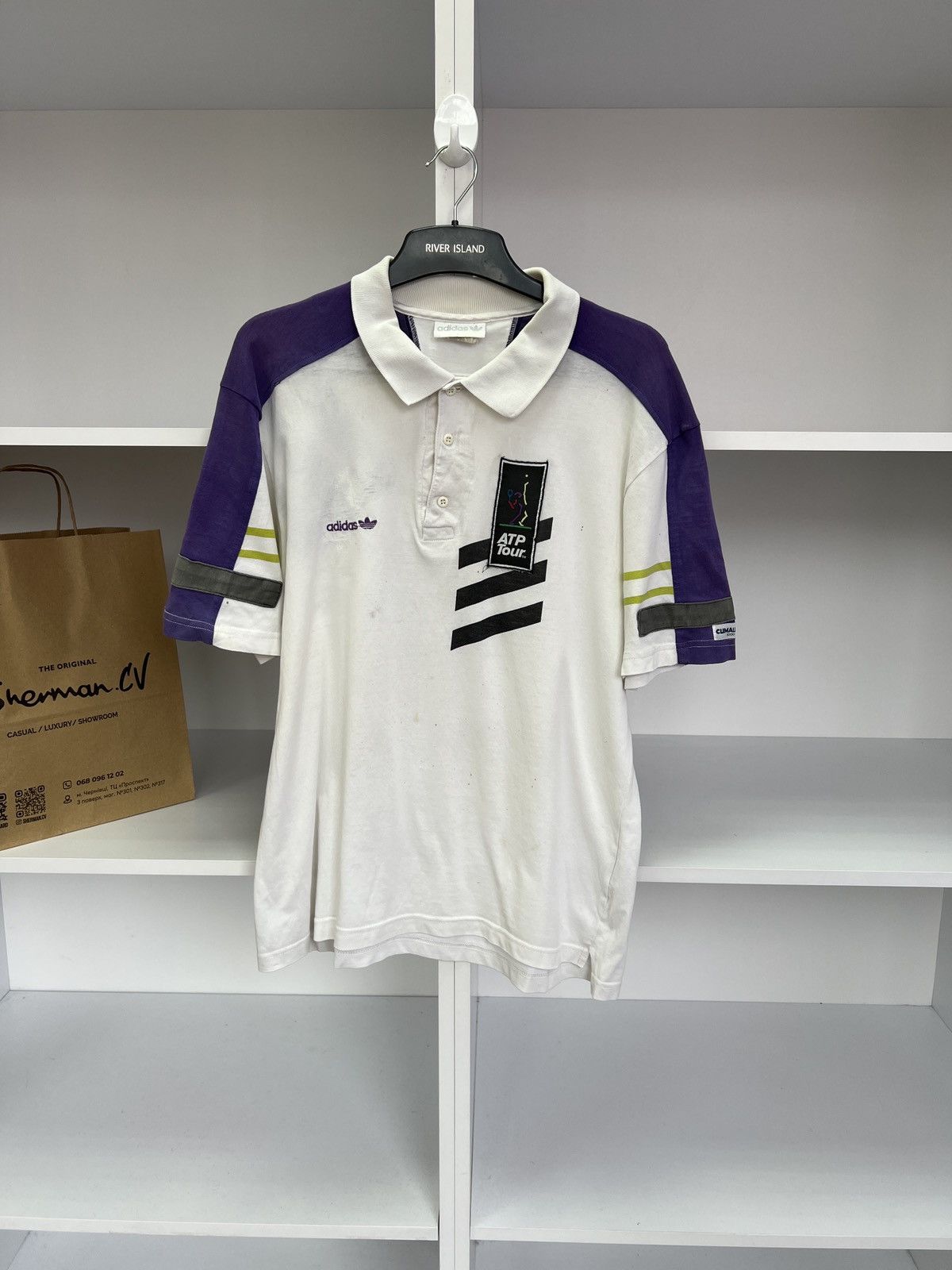 Adidas × Vintage Vintage Adidas 90s ATP Tour Polo T-shirt Size US M / EU 48-50 / 2 - 1 Thumbnail