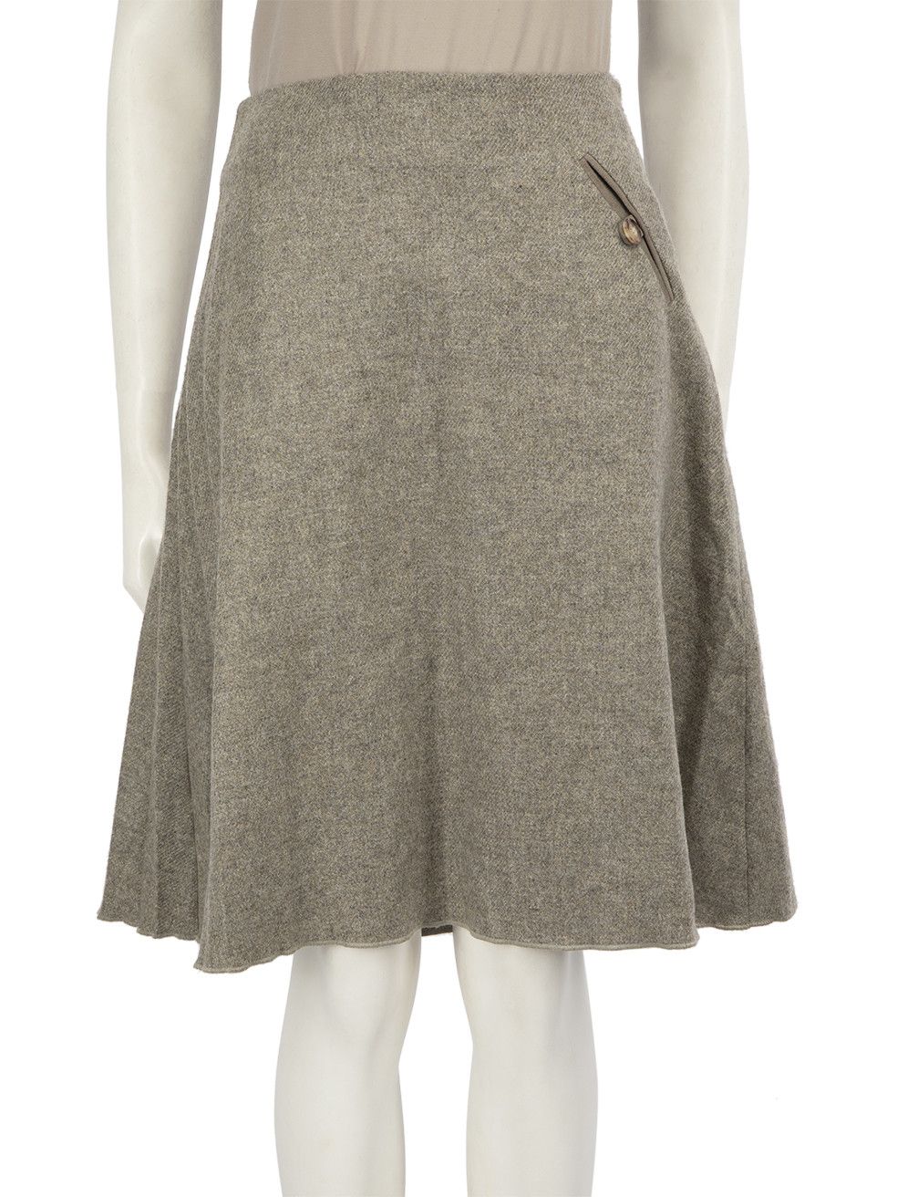 Loro Piana Grey Knee Length Skirt Size 27" / US 4 / IT 40 - 1 Thumbnail