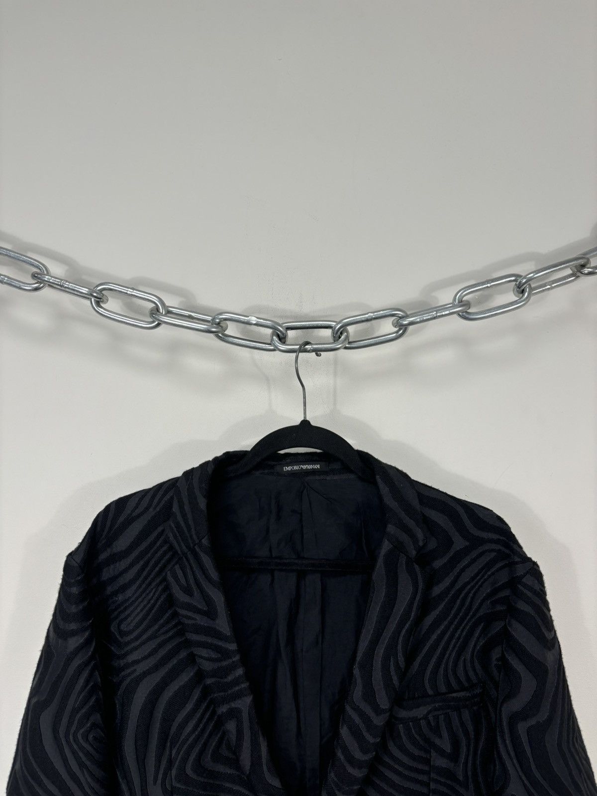 Emporio Armani Emporio Armani Men’s Zebra Jacquard Wool Blend Blazer Jacket Size 46R - 5 Thumbnail