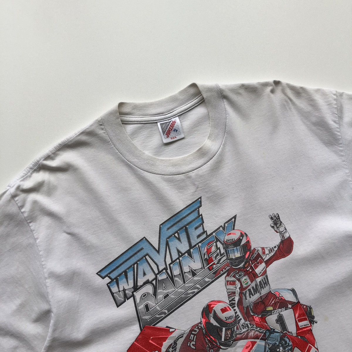 Jerzees Jerzees Wayne Rainey 1992 World Champion 500 Vintage T-Shirt Size US XL / EU 56 / 4 - 3 Thumbnail
