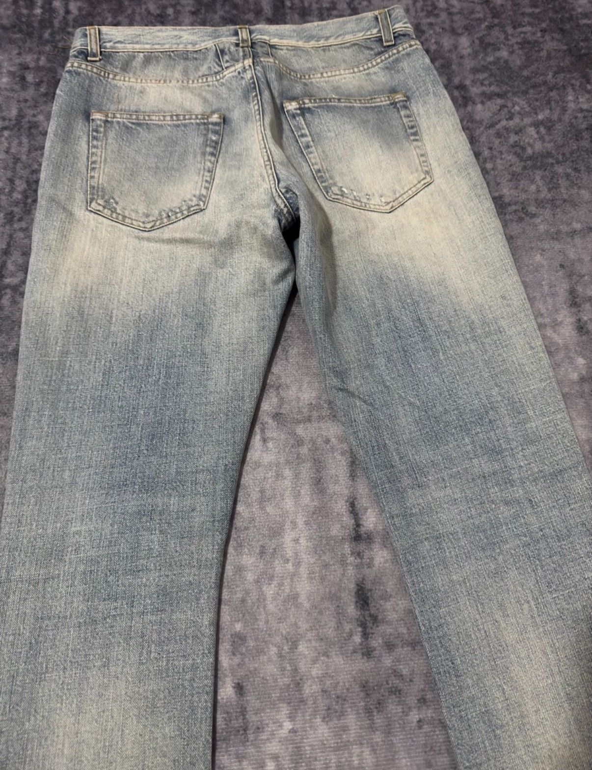 Saint Laurent Paris SLP 16SS Washed Yellow Mud Distressed Slashed Jeans Size US 30 / EU 46 - 4 Thumbnail