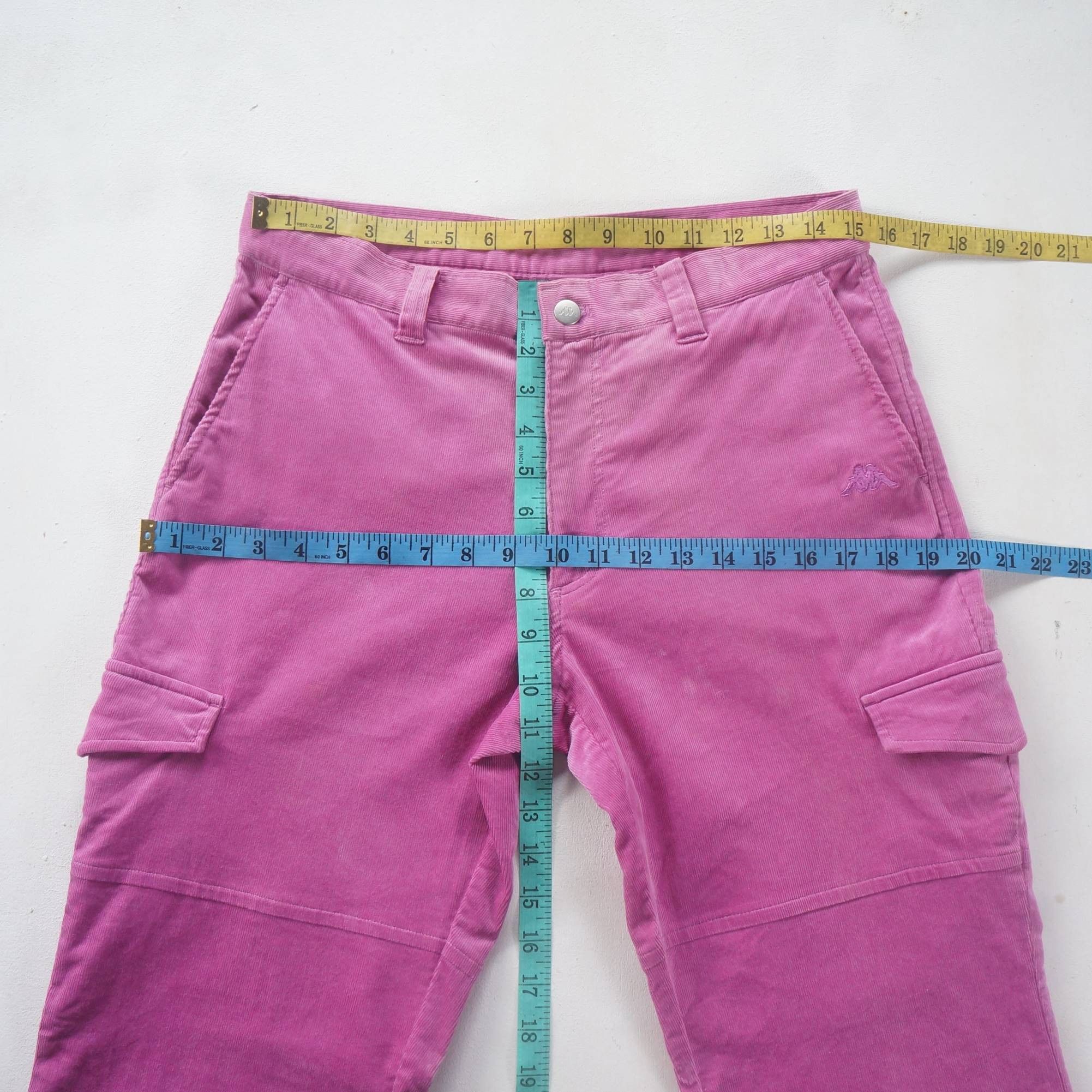Kappa Kappa Pink Multi Pockets Cargo Corduroy Pants Size 30" / US 8 / IT 44 - 11 Thumbnail
