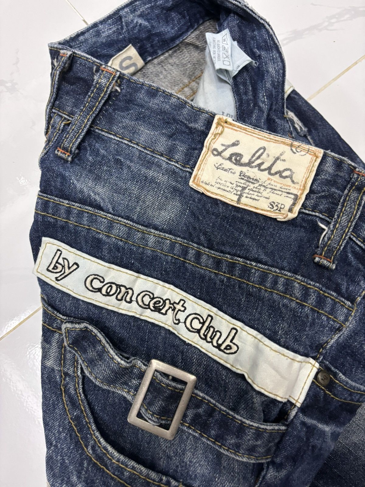 Japanese Brand 🔥VINTAGE LOLITA BY CONCERT CLUB DISTRESSED DENIM JEANS Size 30" / US 8 / IT 44 - 9 Thumbnail