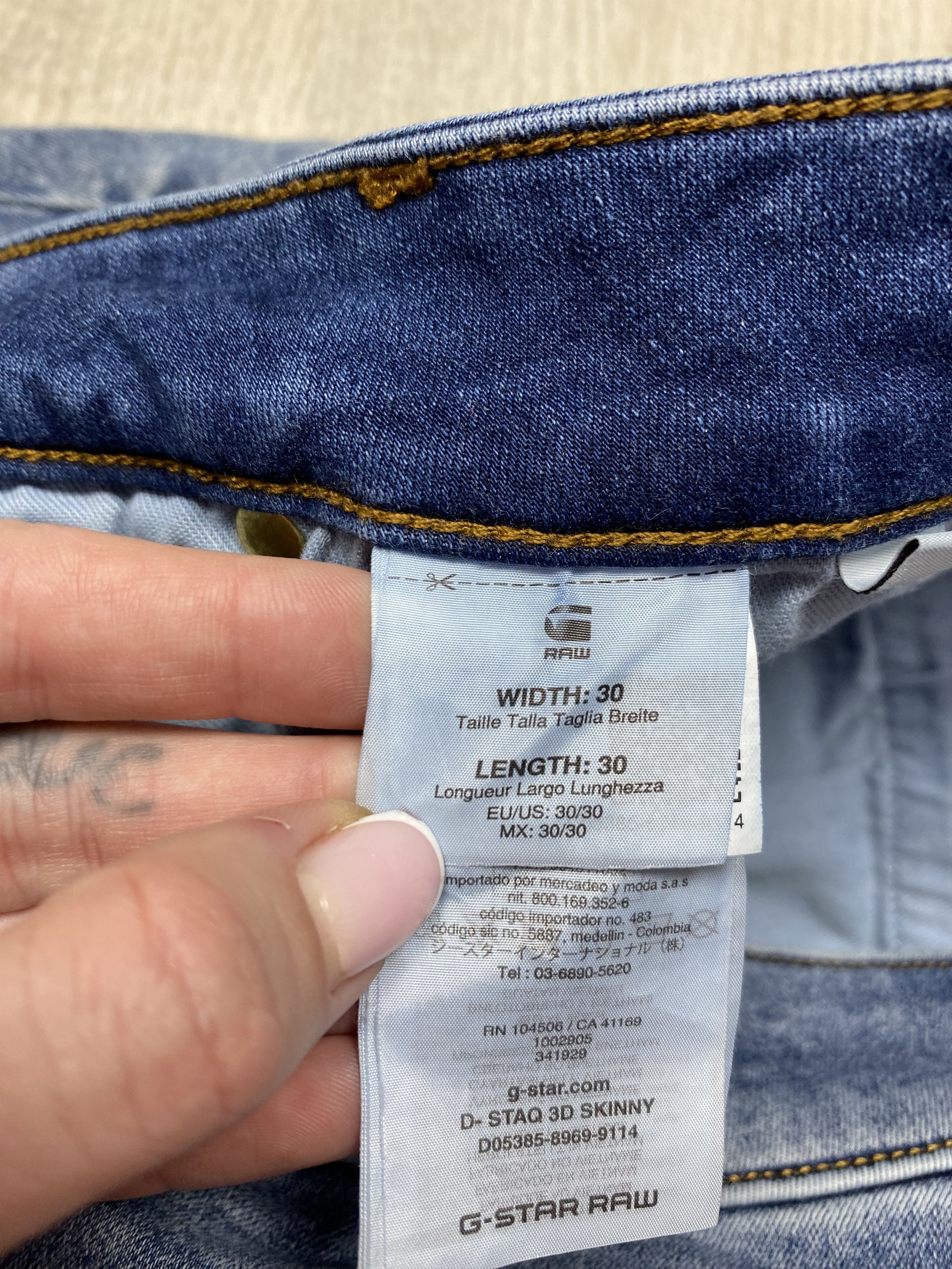 G-Star G Star Raw Vintage Mens D-Staq 3D Skinny Denim Pants Jeans Size US 30 / EU 46 - 5 Thumbnail