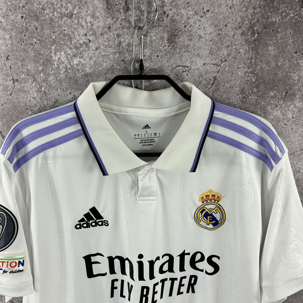 Adidas Real Madrid Adidas 2022/2023 Home Jersey Tchouameni Size L Size US L / EU 52-54 / 3 - 3 Thumbnail