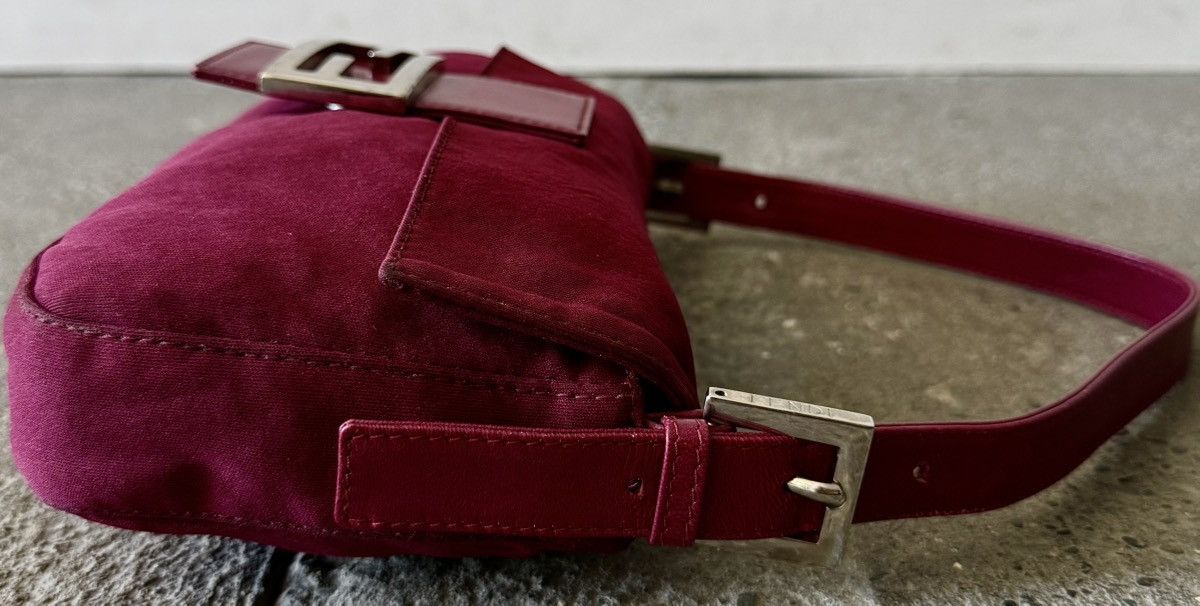 Fendi - 2000’s - Classic Baguette - Raspberry Neoprene Bag
