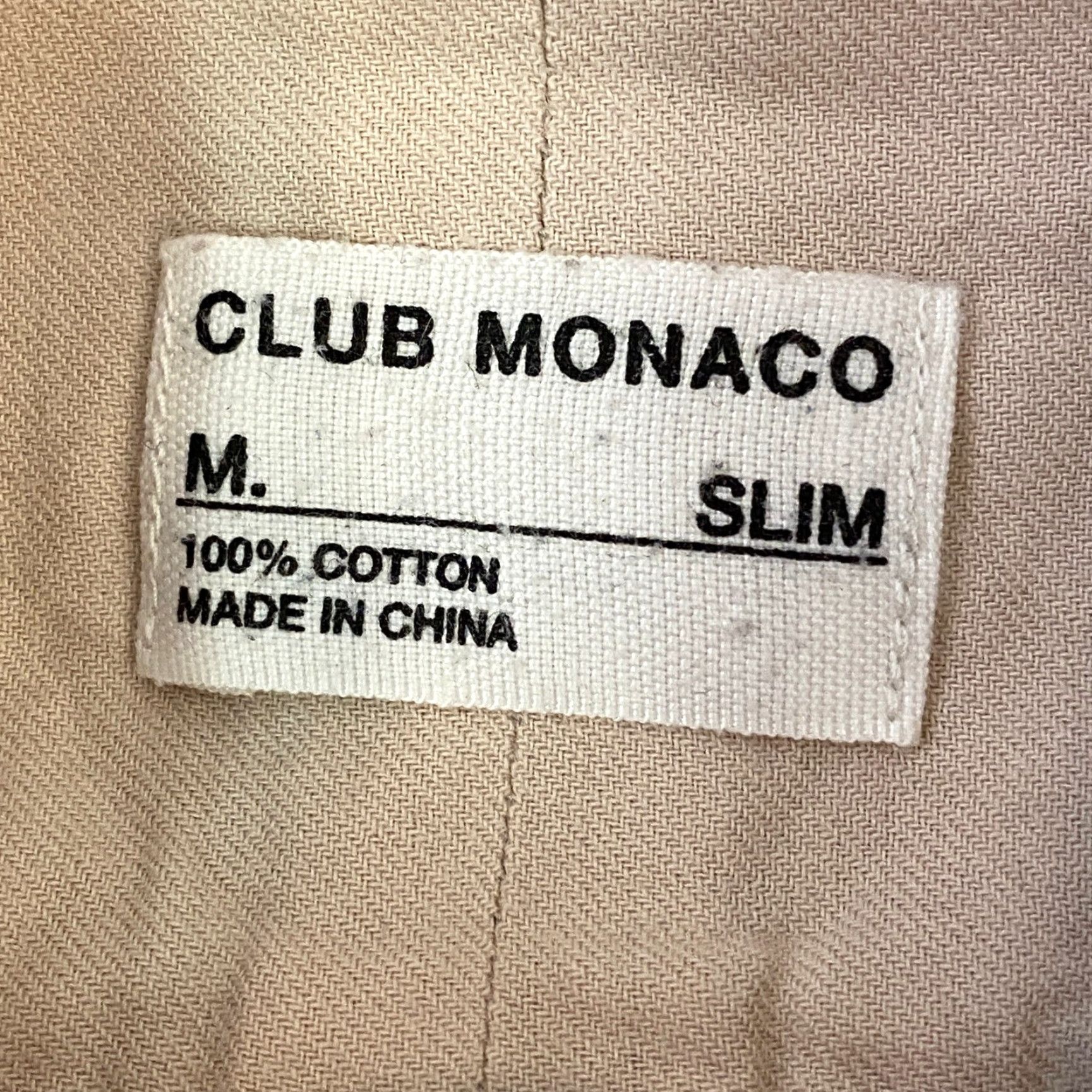 Club Monaco Club Monaco Shirt Mens Medium Slim Fit Button-Down Utility Tan Cotton Khaki Beige Size US M / EU 48-50 / 2 - 3 Thumbnail