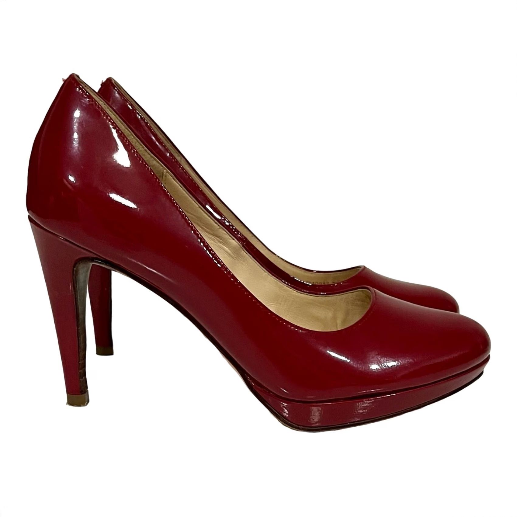 Cole Haan Cole Haan Red Patent Leather Pumps Chelsea Closed Toe Dress Heels Women's Sz 7 B Size M / US 6-8 / IT 42-44 - 2 Thumbnail