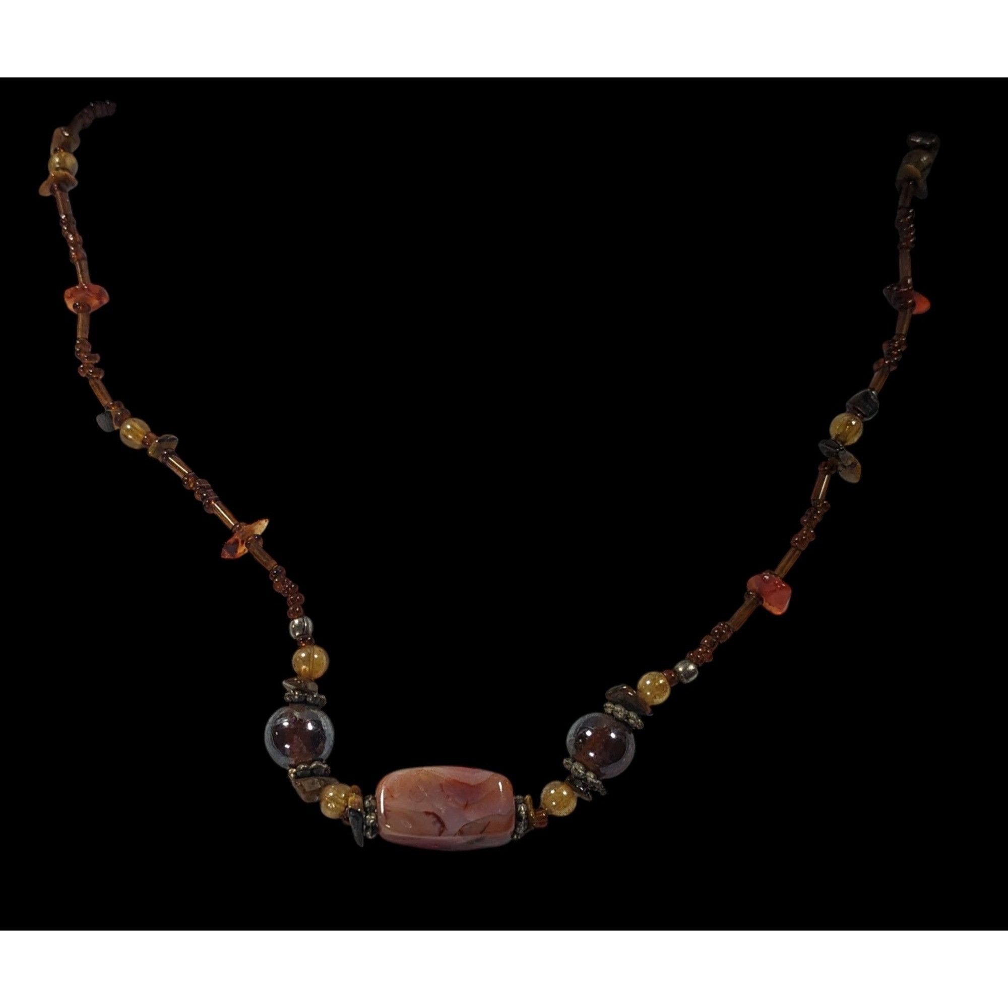 Other Rustic Glass And Gemstone Beaded Necklace Size ONE SIZE - 2 Thumbnail