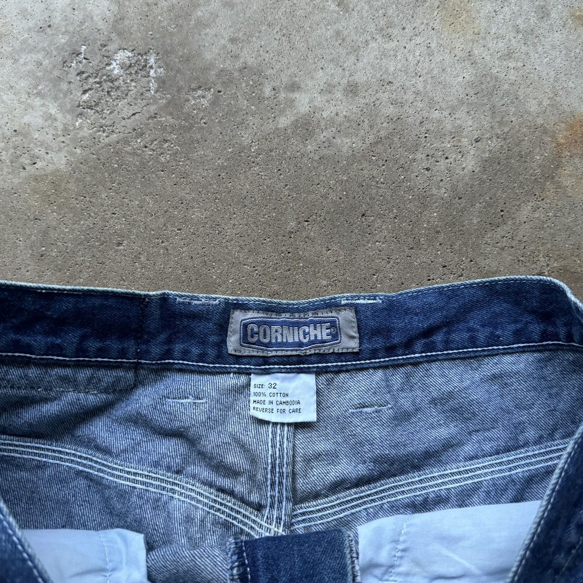 Vintage Vintage Y2K Corniche Baggy Dark Wash Skater Jean Shorts Jnco Size US 32 / EU 48 - 7 Thumbnail