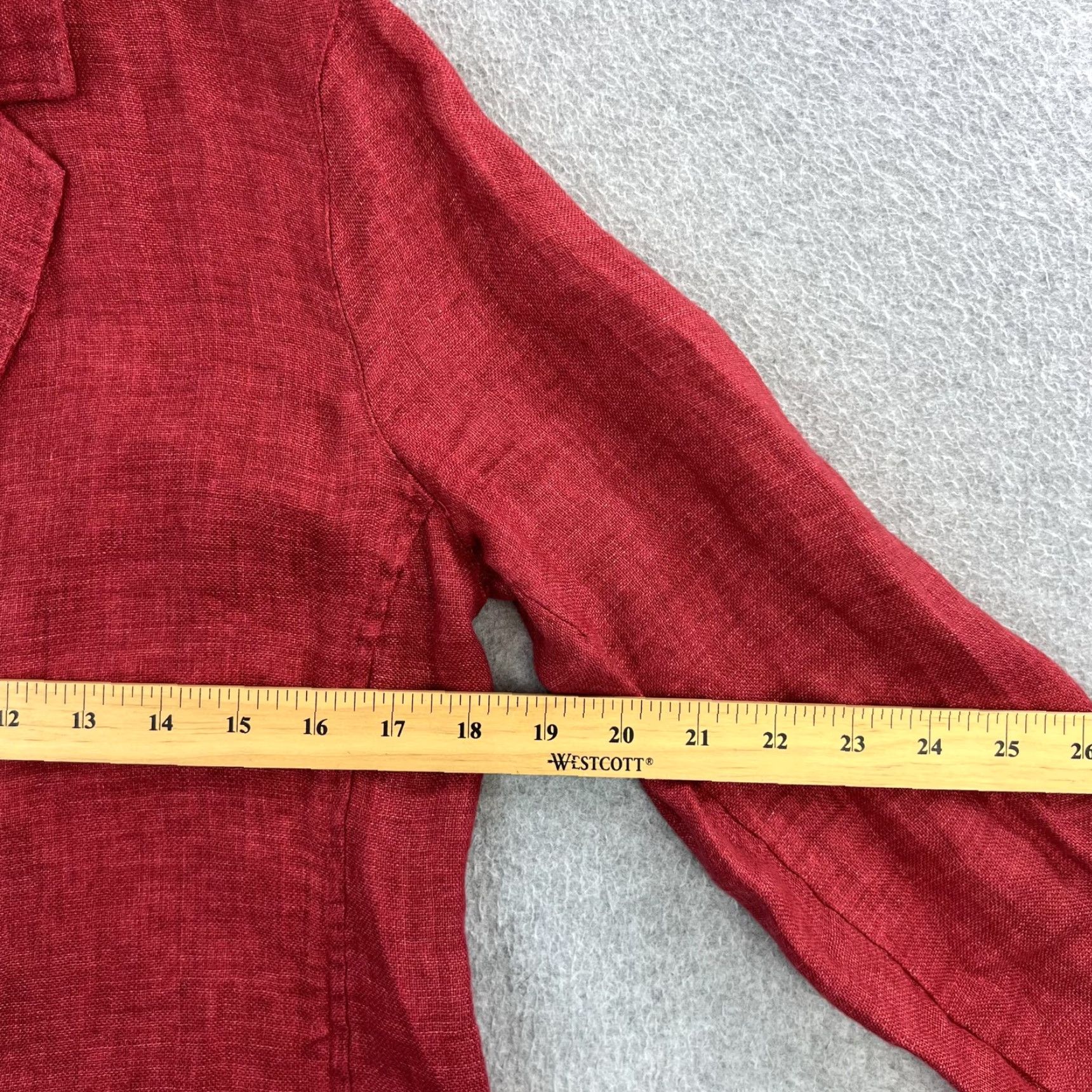 Eileen Fisher VINTAGE Eileen Fisher Blazer Jacket Womens XS Red Longline Two Button Notch Lapel Size XS / US 0-2 / IT 36-38 - 2 Thumbnail