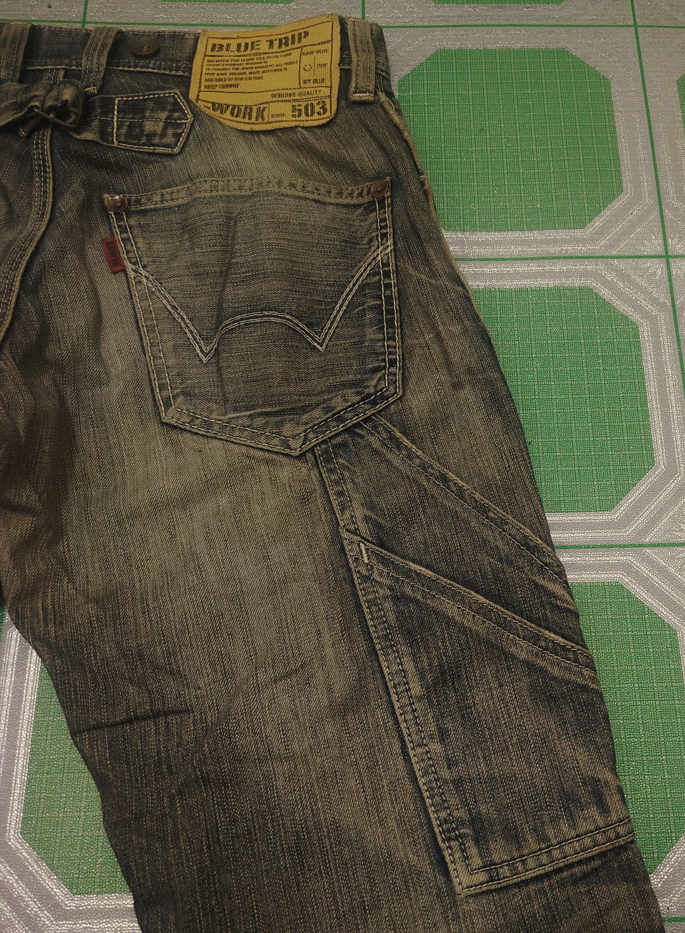 Edwin Japan Edwin Blue Trip Distressed Thrashed Jeans Buckle Back Size US 30 / EU 46 - 17 Thumbnail