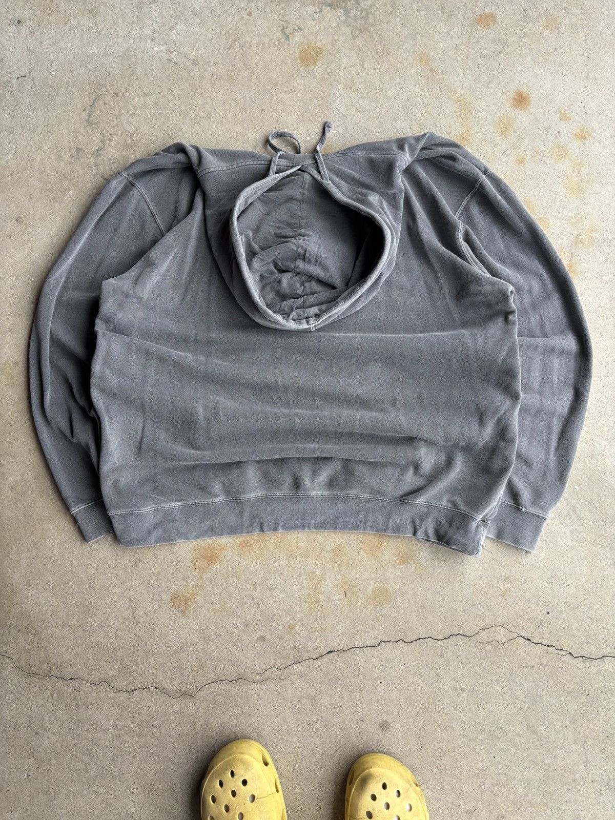 Other Crazy Vintage Wash Faded Grey Boxy Fit Hoodie Size US XL / EU 56 / 4 - 2 Thumbnail