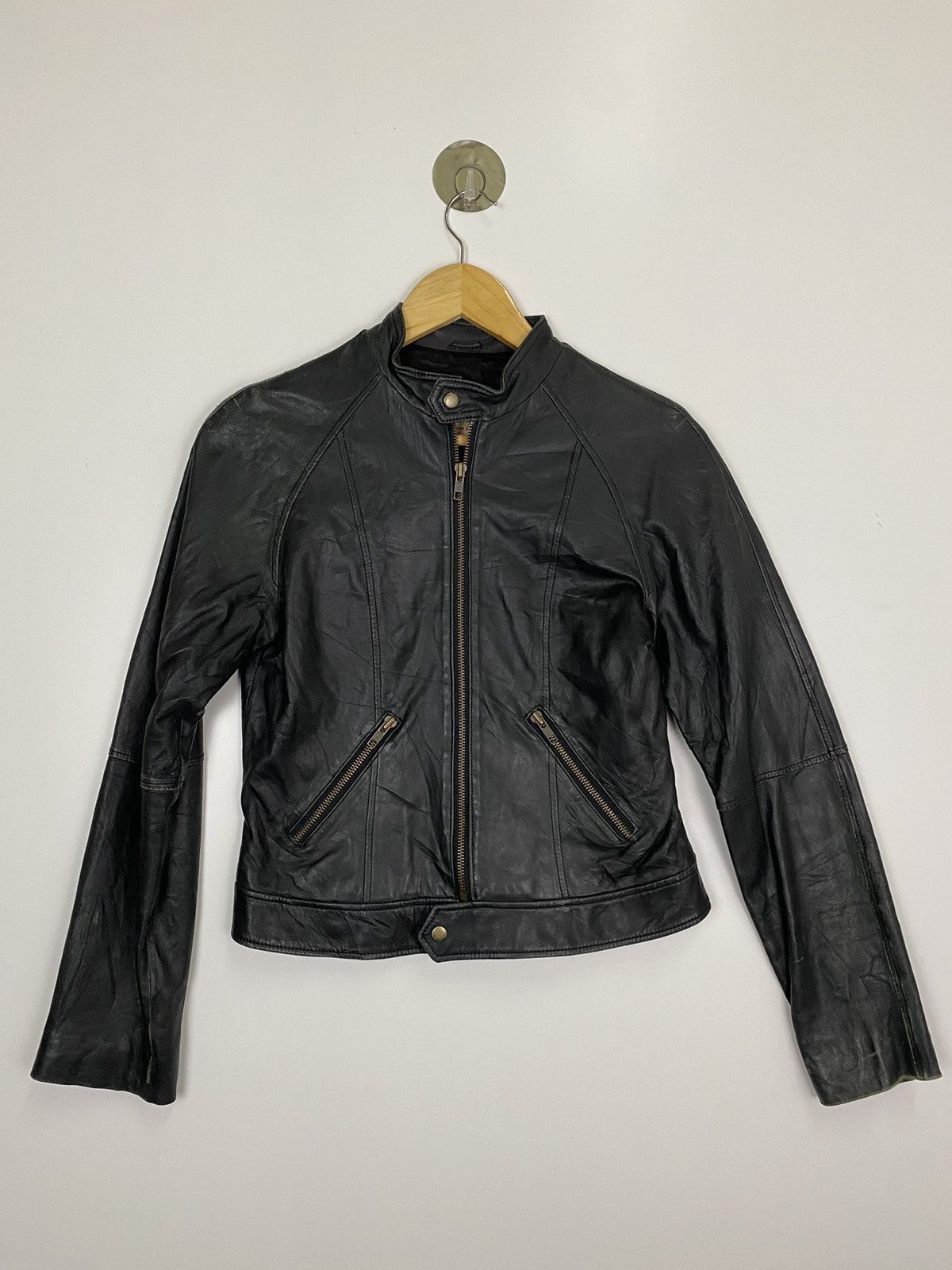 image of Vintage Betty Blue Shinji Abe Leather Jacket in Black, Men's (Size Small)