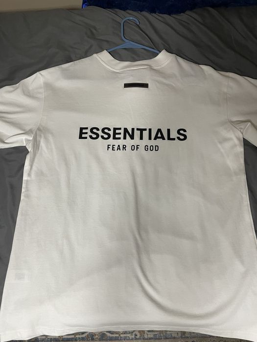 Fear of God Oversized Fear of God Essentials White T-Shirt | Grailed