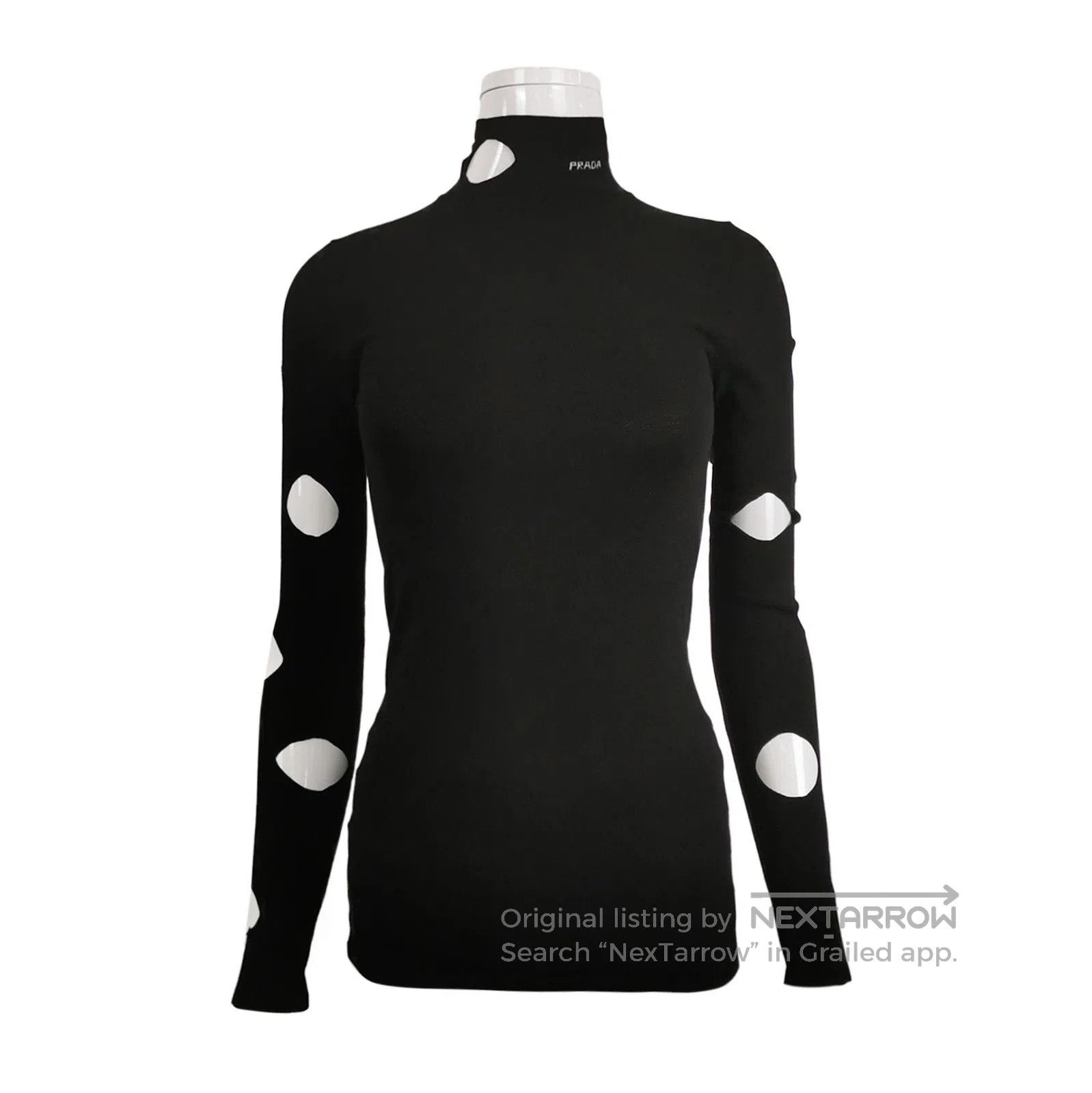 Prada Prada Black Turtleneck Sweater with Cut. Size XS / US 0-2 / IT 36-38 - 1 Thumbnail