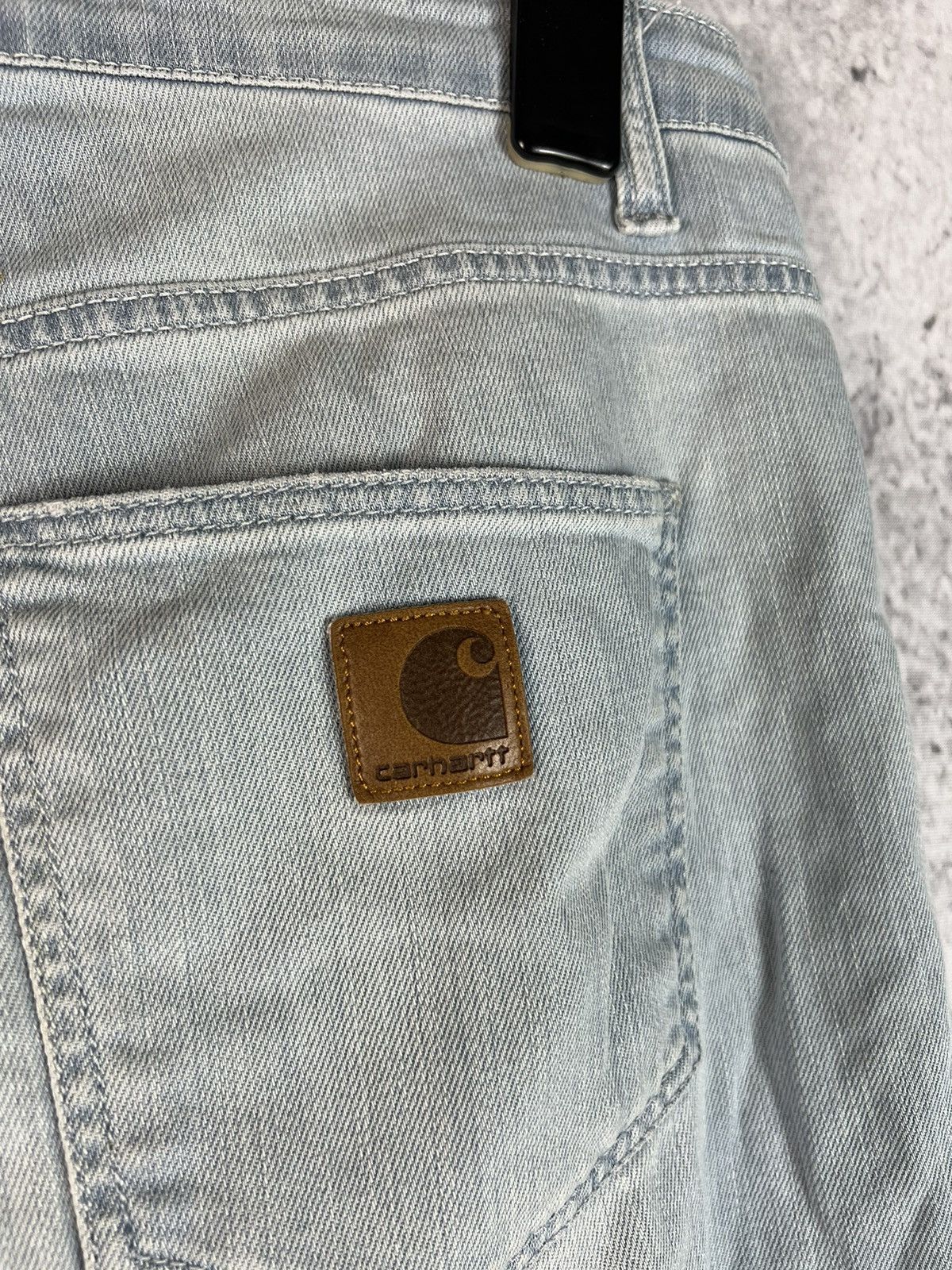Carhartt Vintage Carhartt x Fulton pant Light Blue Work Denim Jeans Size US 31 - 3 Thumbnail