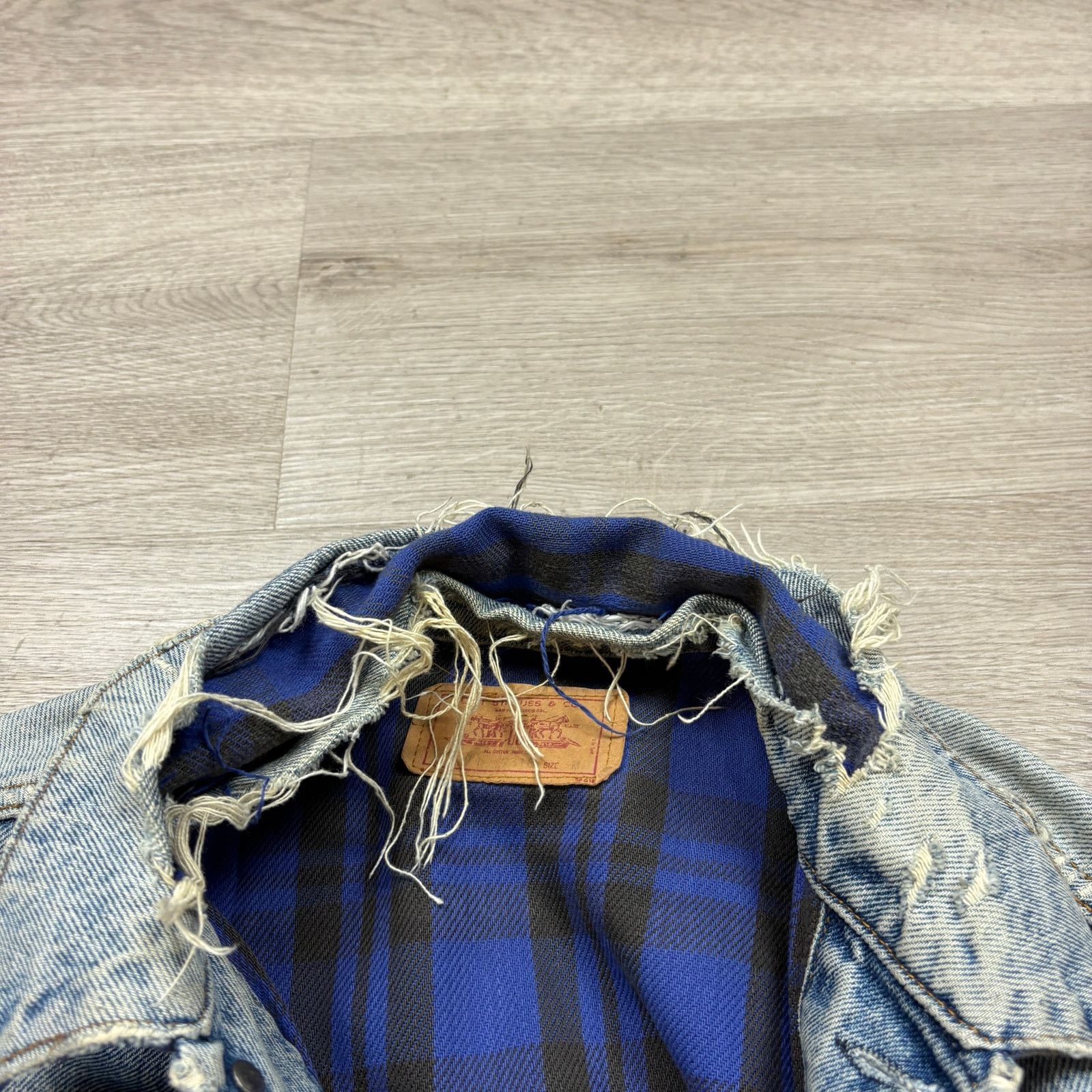 Levi's × Vintage VTG 80s Levi's 70411 9318 Flannel Lined Denim Jacket Men's M Size US M / EU 48-50 / 2 - 16 Thumbnail