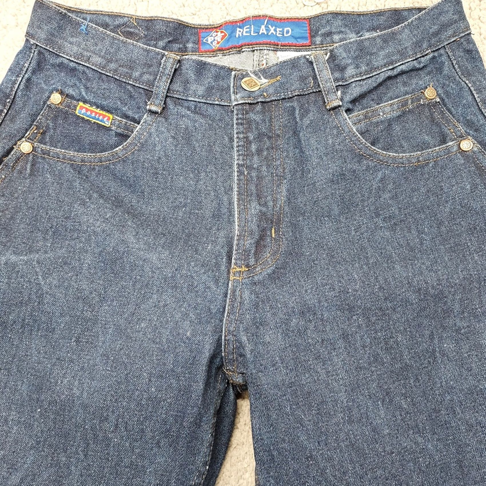 Vintage Posted Relaxed Vintage Blue Jeans 32x34 Mom High Waisted Cowgirl Western Womens Jeans Size 24" / US 00 / IT 34 - 6 Thumbnail