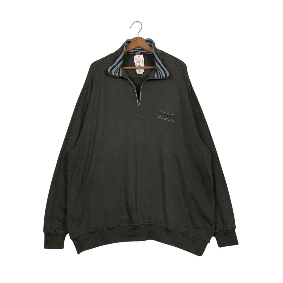 Japanese Brand MICHIKO LONDON Half Zip Turtleneck Sweatshirt 5L #1606-C72 Size US XXL / EU 58 / 5 - 9 Thumbnail