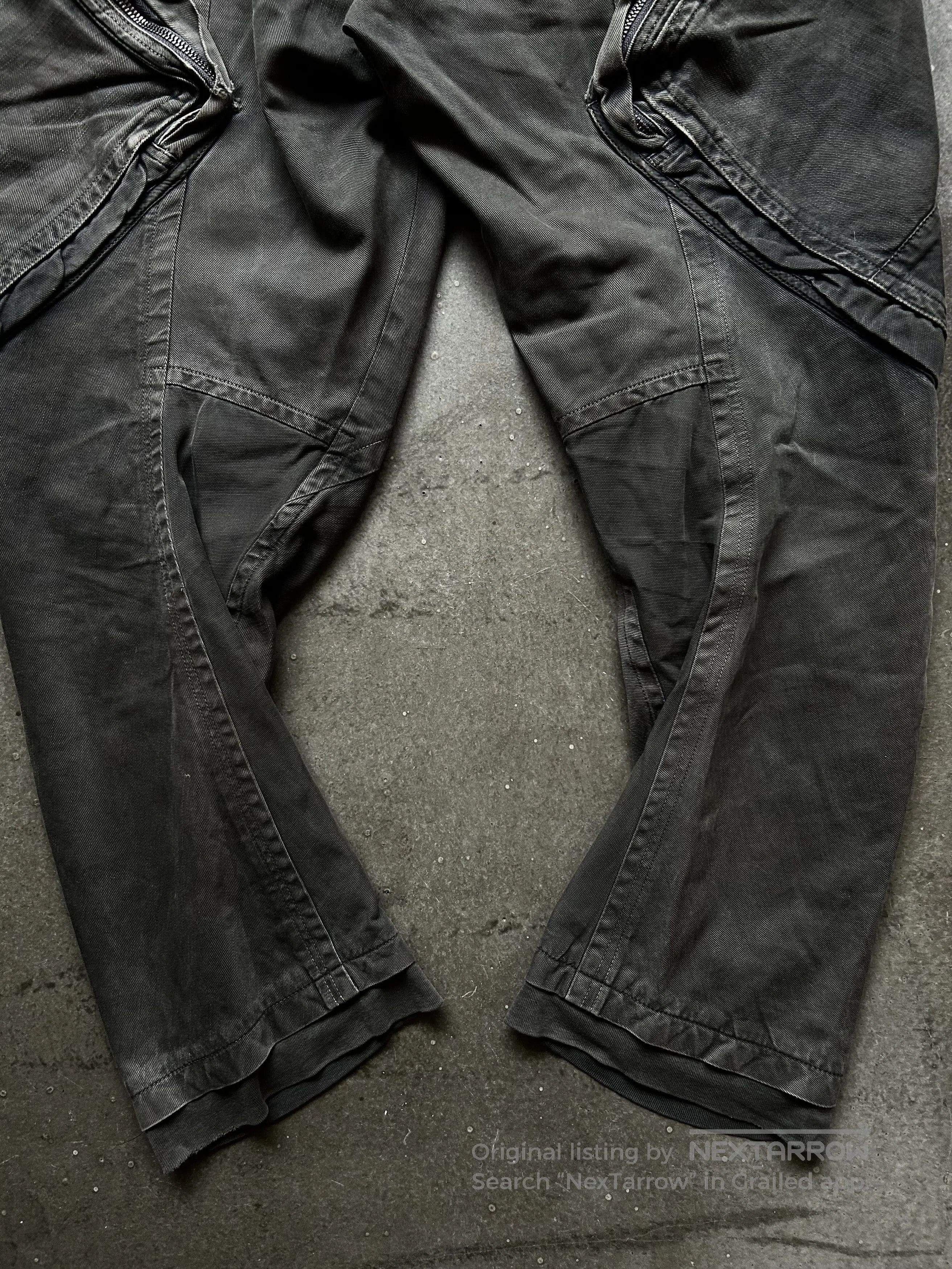 Julius Julius 10s Distressed Curved Cargo Pants. Size US 32 / EU 48 - 5 Thumbnail