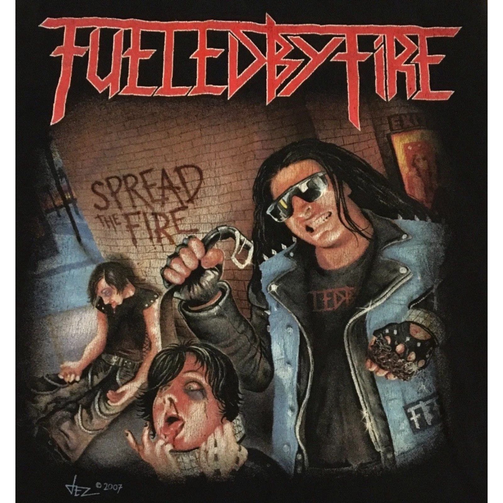 Vintage Vtg Fueled By Fire Faded Cut Off Shirt S Metal Band Slayer Concert Rock Grunge T-Shirt Men Black Size S Size US S / EU 44-46 / 1 - 3 Thumbnail