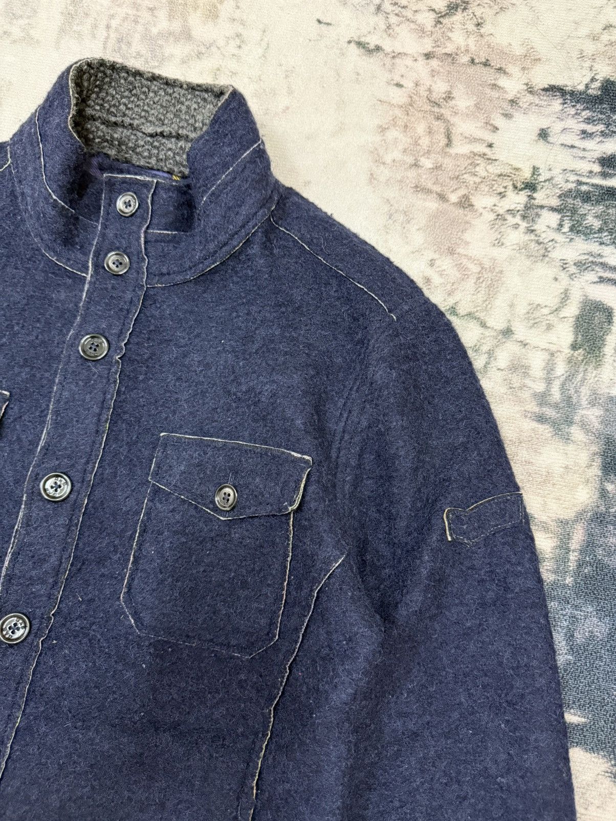 GAS Man Gas Mohair Chekered Lined Jacket Size US S / EU 44-46 / 1 - 5 Thumbnail