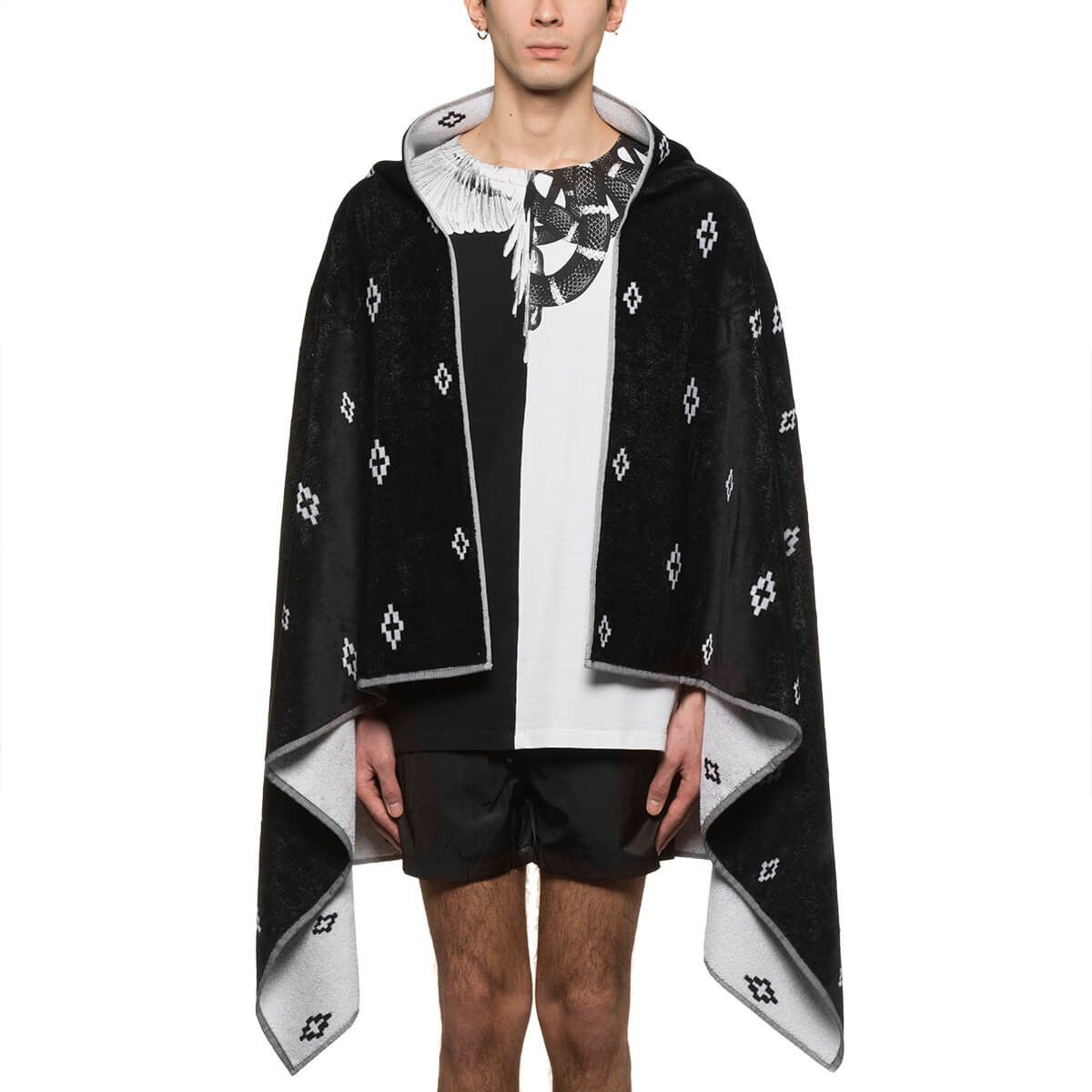 Marcelo Burlon MARCELO BURLON BLACK ALL OVER LOGO CROSS TOWEL Size ONE SIZE - 1 Thumbnail