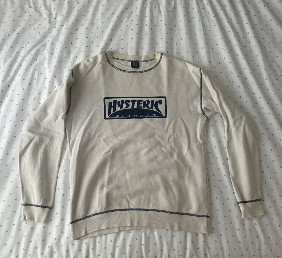 image of Hysteric Glamour Thrasher Crewneck in White, Men's (Size Small)