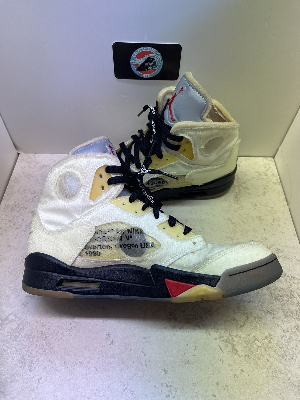 Jordan Brand × Off-White Size 9 - Air Jordan 5 SP x Off-White Mid Sail w/ Box Size US 9 / EU 42 - 2 Thumbnail