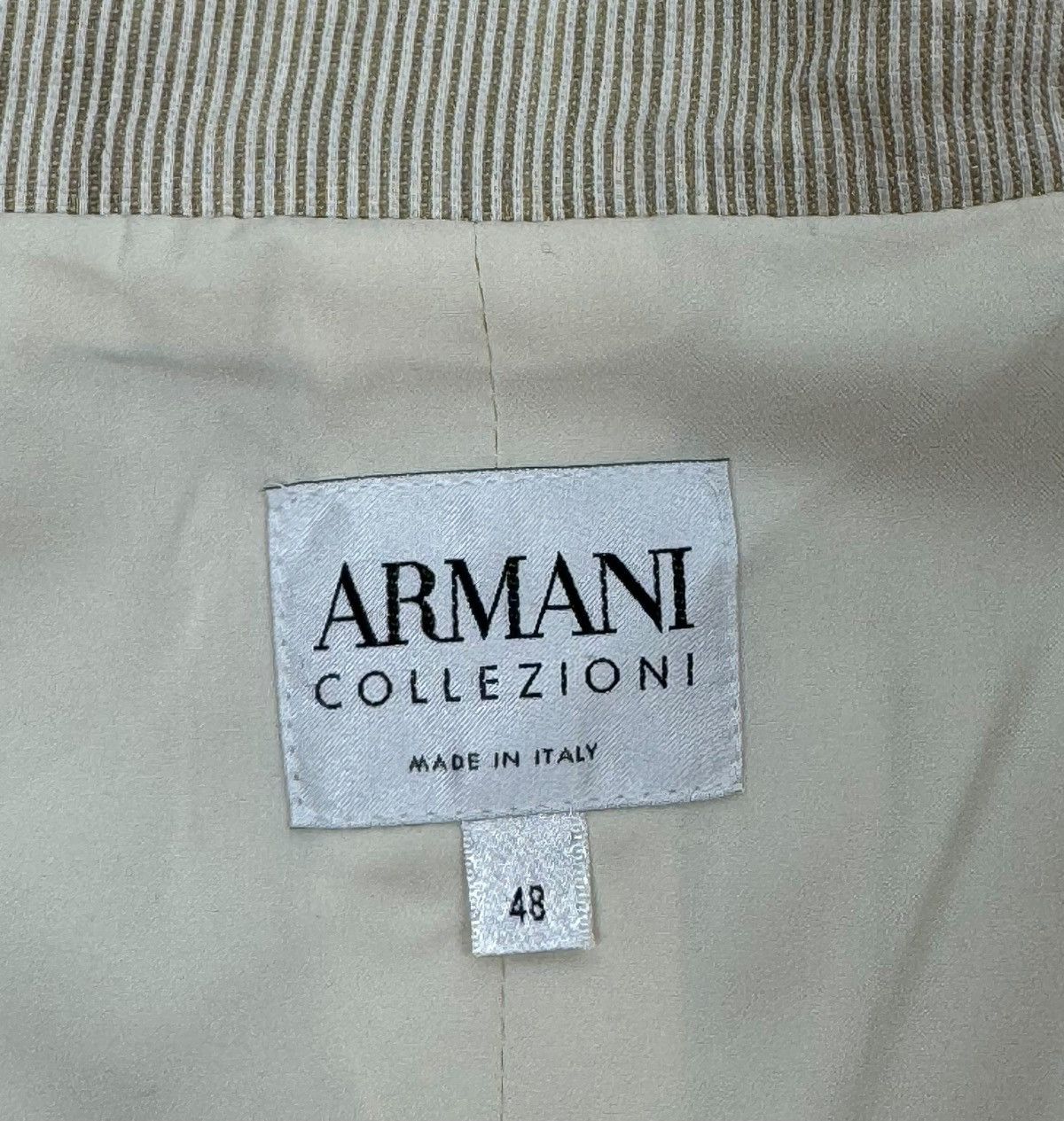 Armani Collezioni Armani Collezioni Striped Linen Jacket size 48 Size XL / US 12-14 / IT 48-50 - 10 Thumbnail
