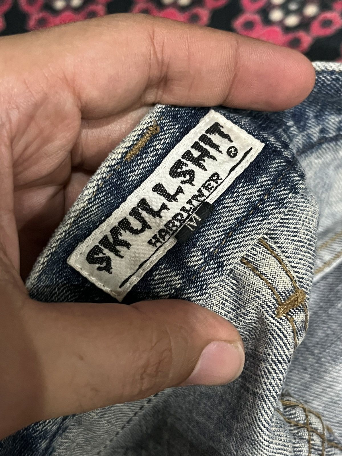 Japanese Brand Japanese Brand Skullshit Hardliner Knee Patch Blue Jeans Size US 29 - 18 Thumbnail
