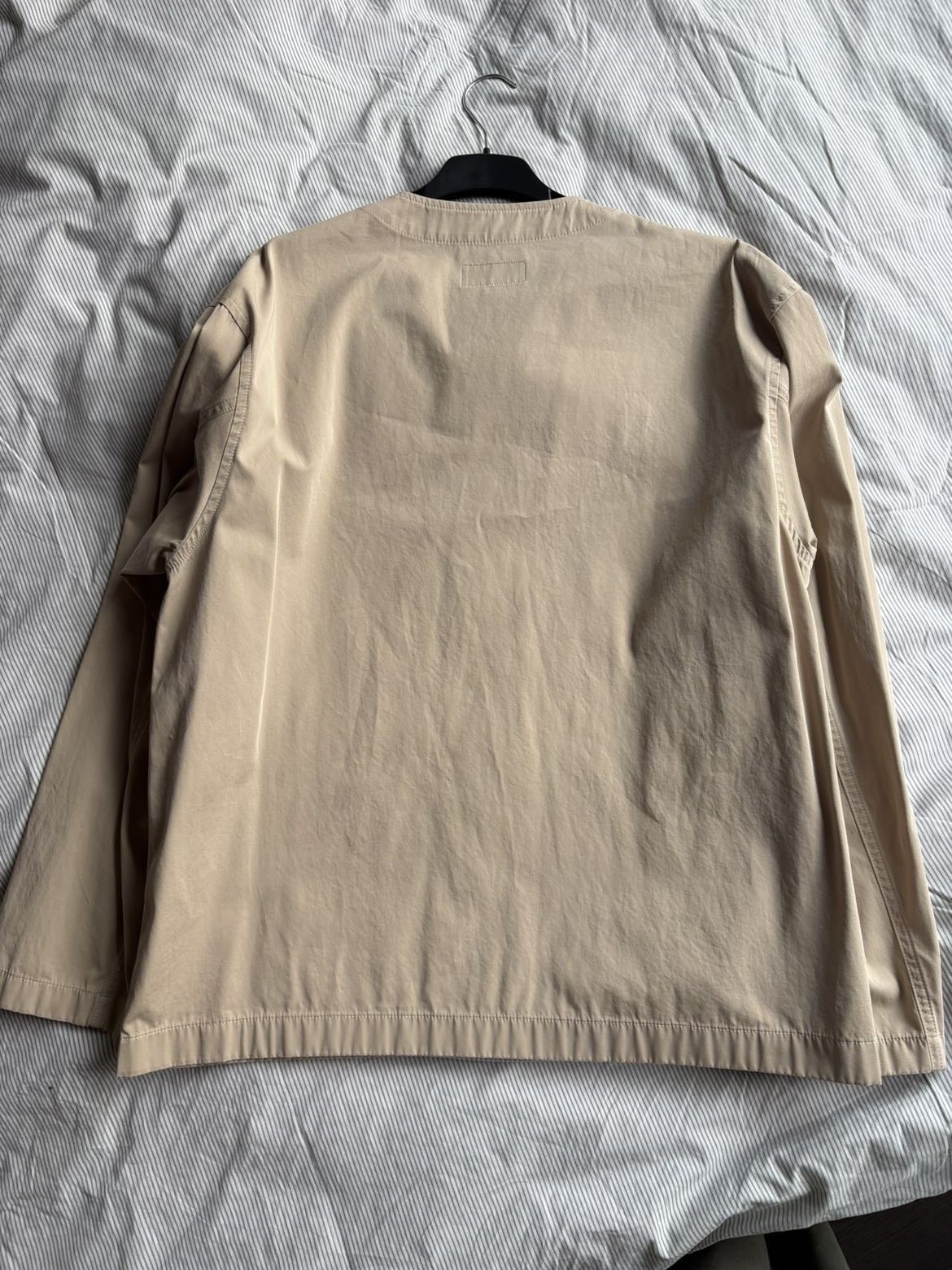Lemaire LEMAIRE Beige Collarless Overshirt Size US M / EU 48-50 / 2 - 2 Thumbnail