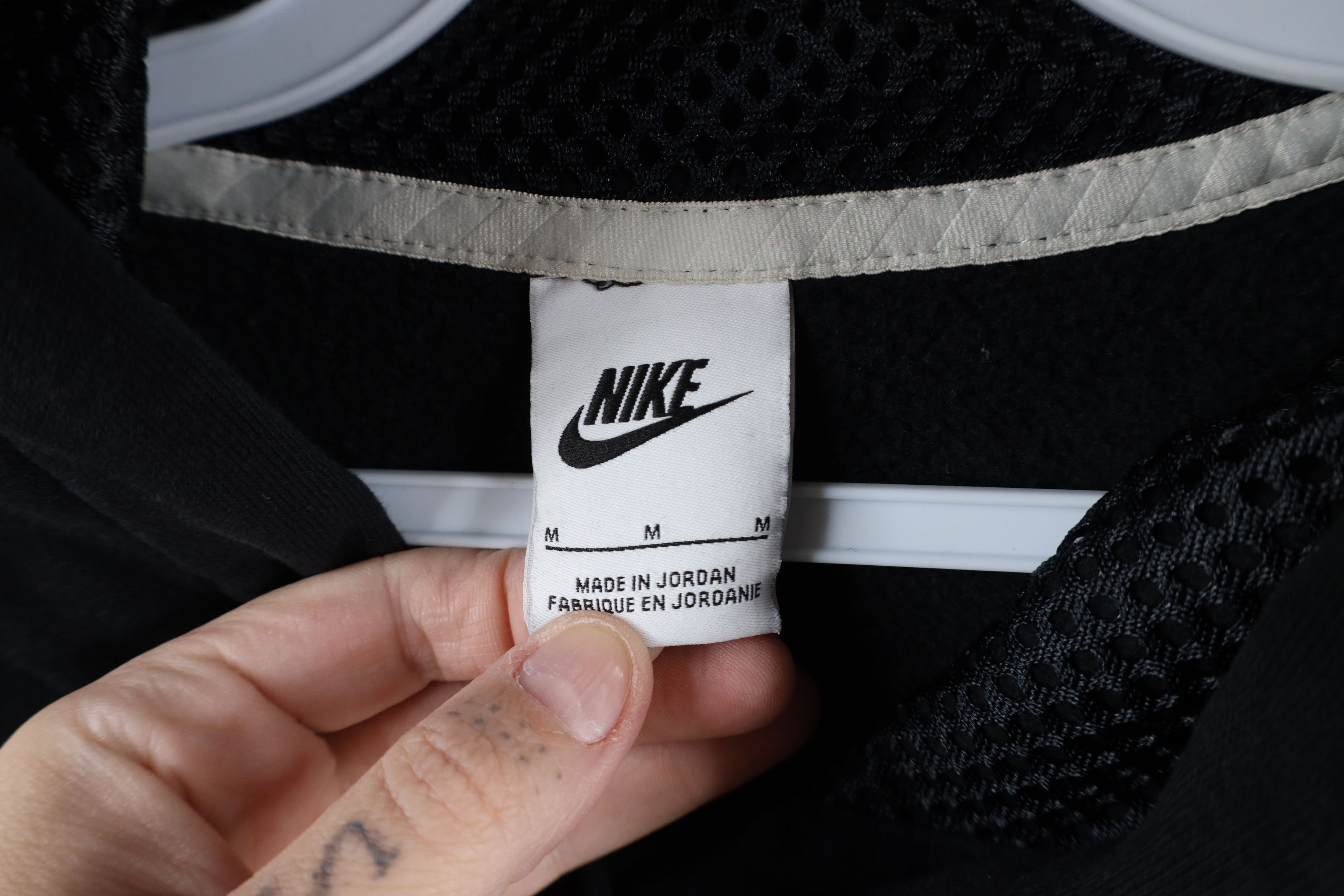 Nike × Vintage Vintage Nike Air Out Reflective Big Swoosh Hoodie Black Size US M / EU 48-50 / 2 - 4 Thumbnail