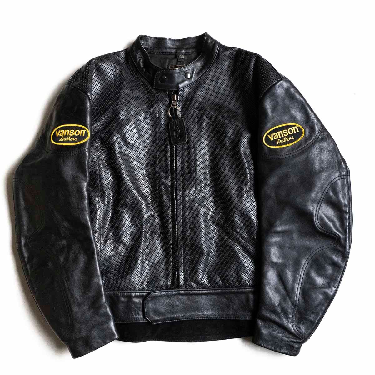 Vintage VANSON Biker Jacket Black Size 56 Size US XXL / EU 58 / 5 - 1 Thumbnail