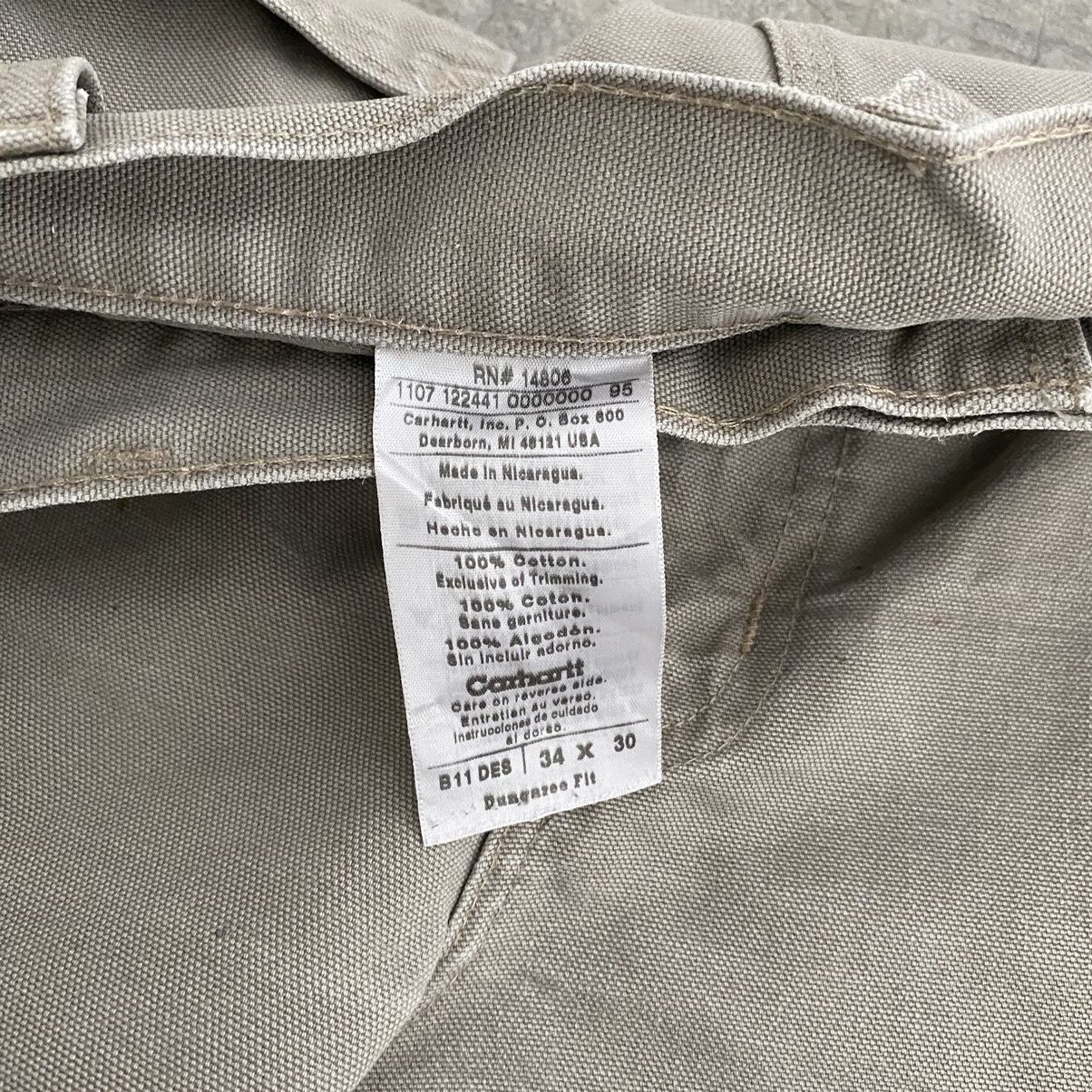 Carhartt VTG Carhartt Desert Grey Dirty Baggy Carpenter Shorts Jorts Size US 34 / EU 50 - 19 Thumbnail