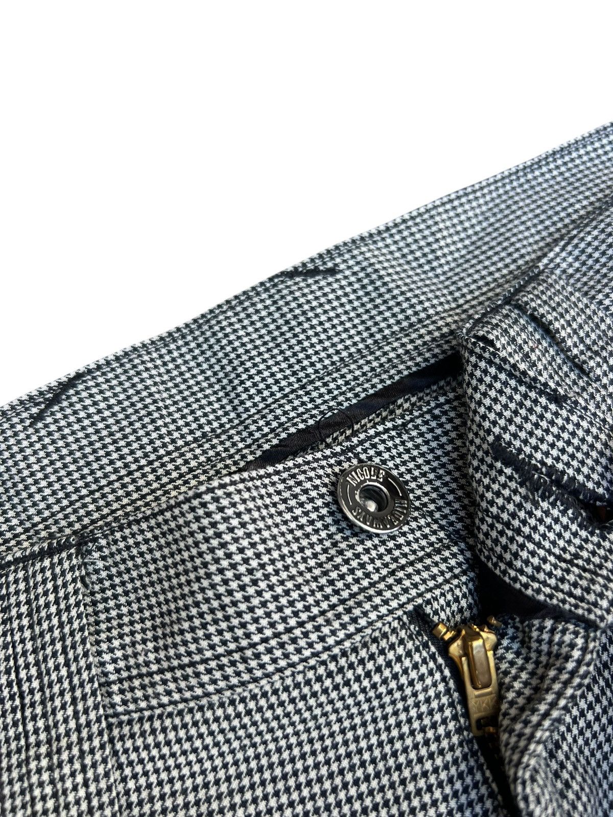 Nicole Club Nicole Hideaways Japan Houndstooth Cargo Flare Trouser Pant Size US 30 / EU 46 - 5 Thumbnail